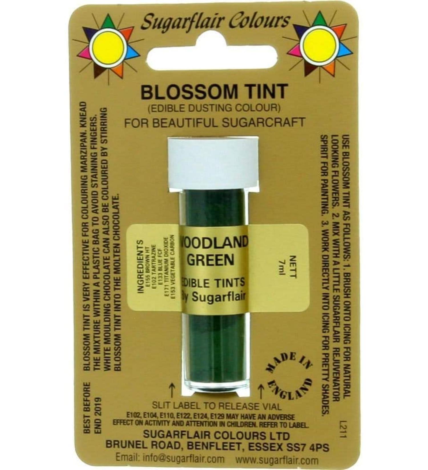 Sugarflair Blosom Tint Edible Dusting Powder - Woodland Green