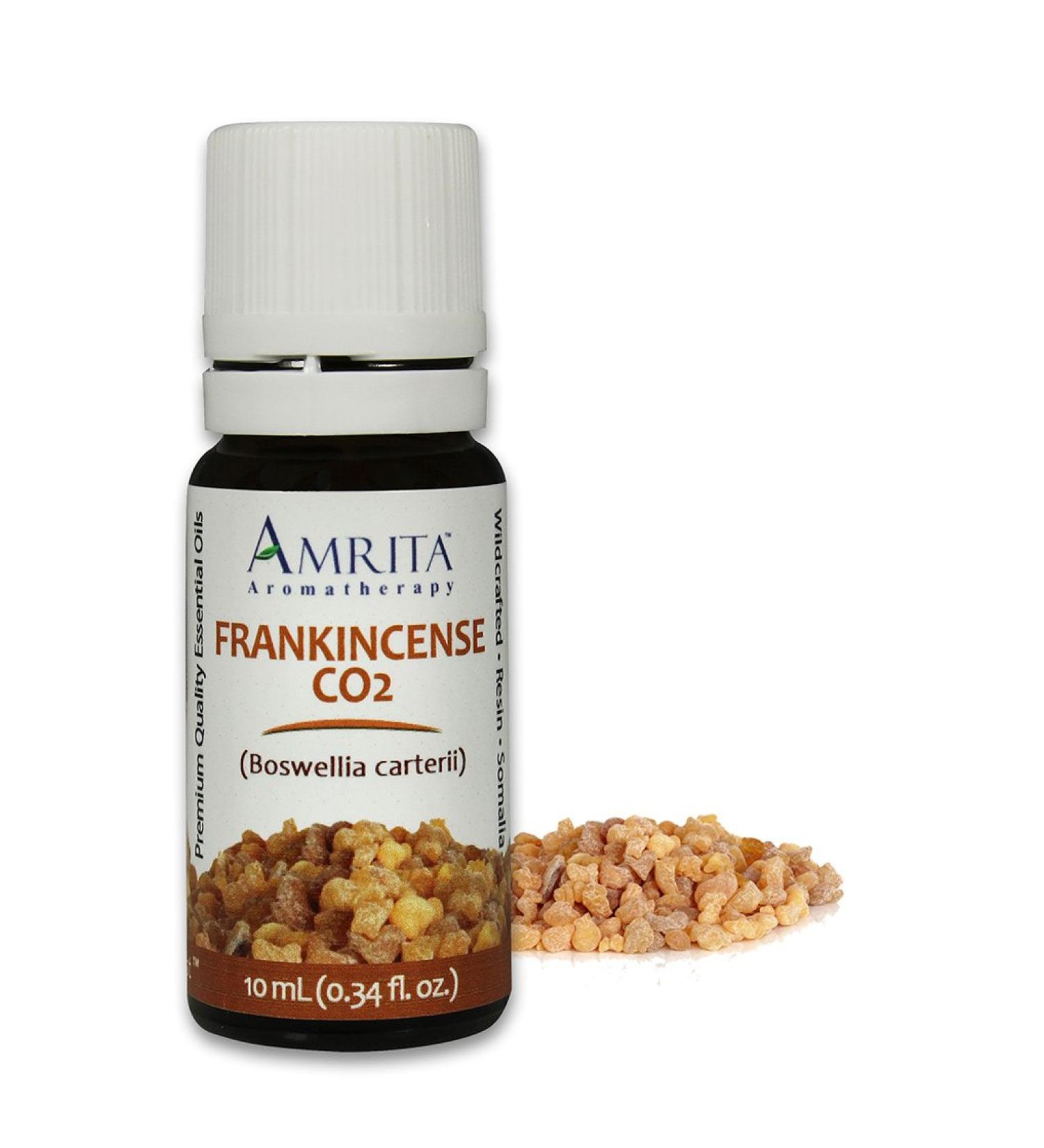 Amrita Aromatherapy Frankincense CO2 Essential Oil 100% Pure Undiluted Boswellia carteri Therapeutic Grade Premium Quality Aromatherapy Oil Tested & Verified 10ML - Buy Online on GoSupps.com