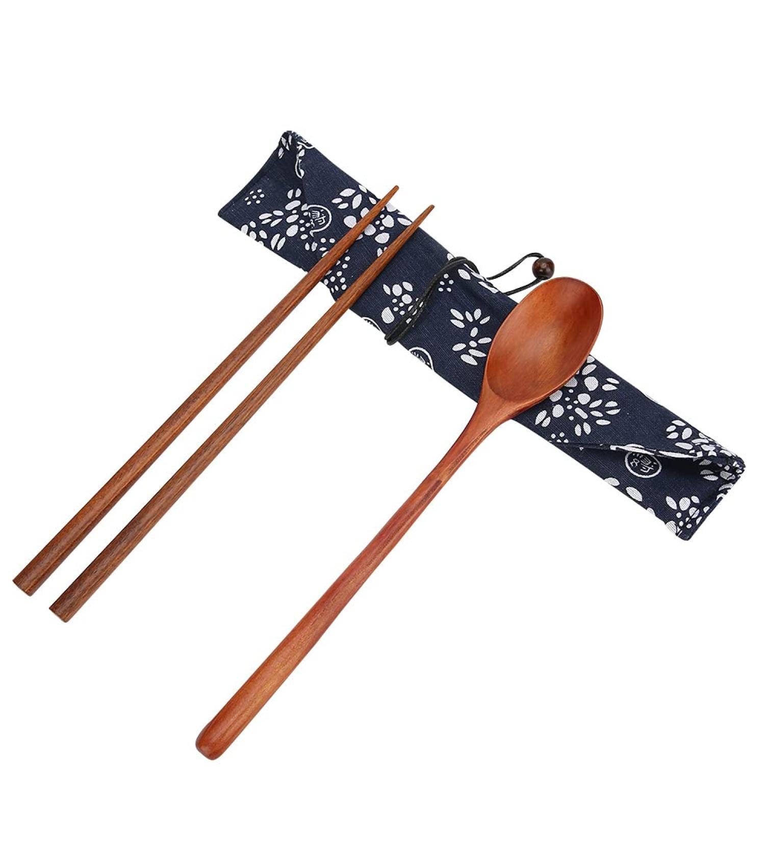 Coffee Spoon Kit Portable Wood Tableware Set Eco-Friendly Wood Tableware Tableware Set for Outdoor Travel Kitchen Office Use Home Use - Buy Online on GoSupps.com