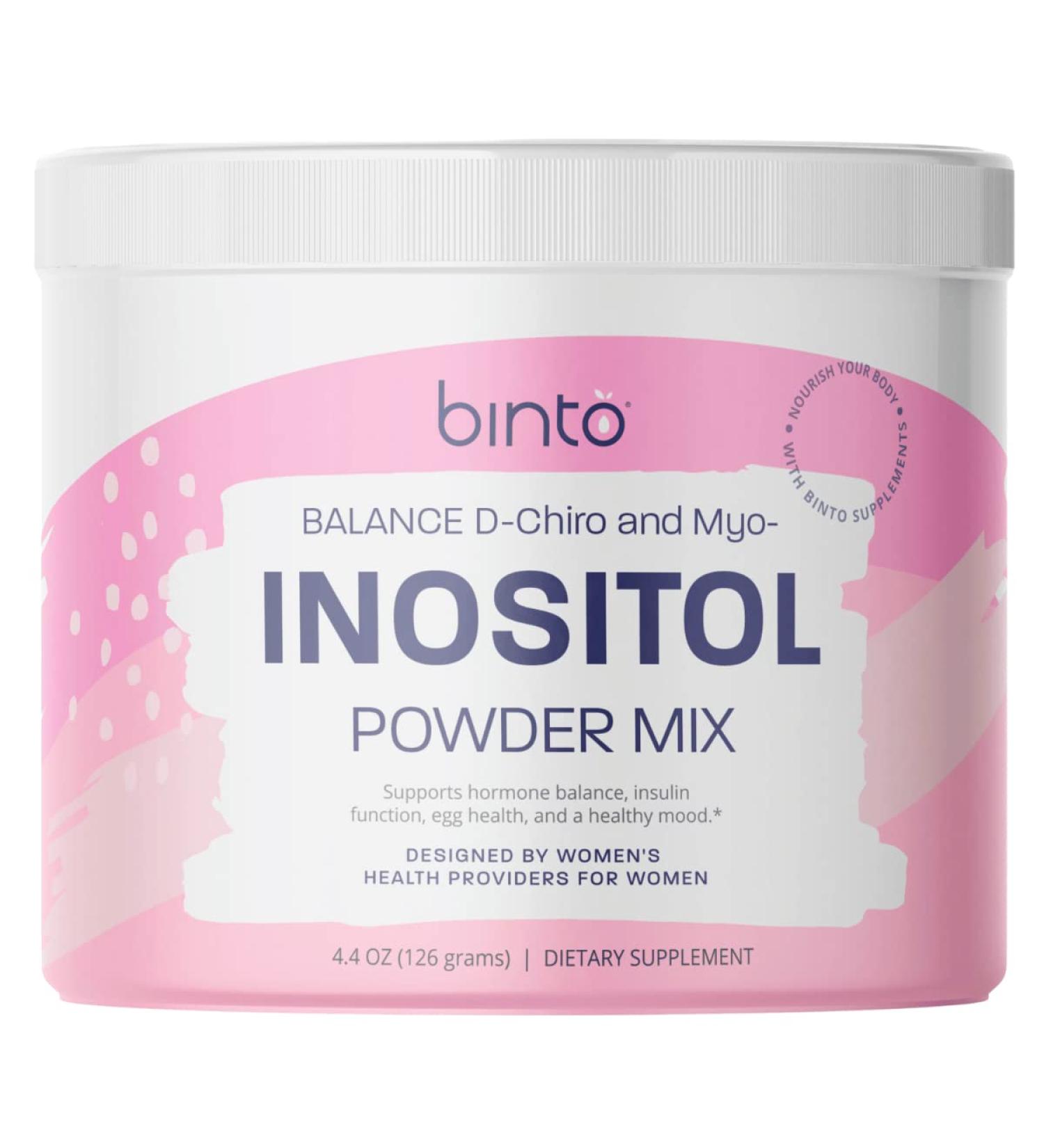 Binto Inositol Powder Mix | 60-Day Supply | Myo and D-Chiro Inositol 40:1 Ratio | Hormone Balance & Ovulation Support | Preservative-Free - Buy Online on GoSupps.com
