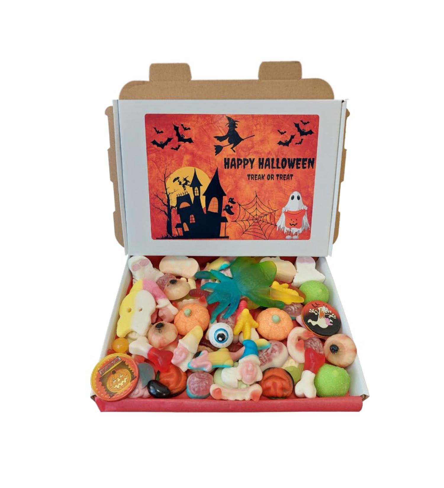 Halloween Sweet Box Trick or Treat Halloween Pick N Mix Wrapped Sweets Sweet box for Halloween Party Bags Assortment Retro Sweets 425g - Buy Online on GoSupps.com