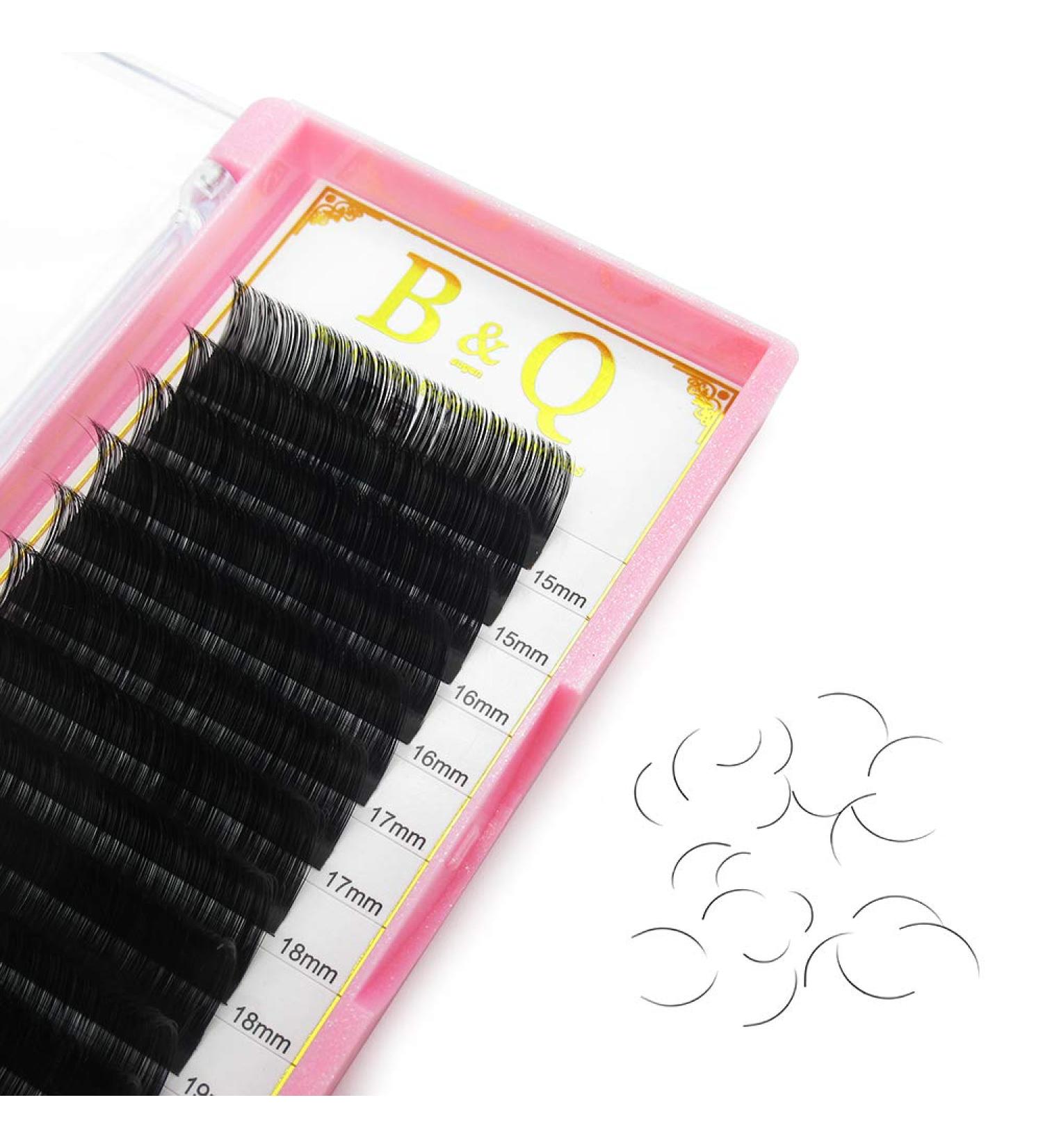 Individual Eyelashes Eyelash Extensions 1:1 Thickness 0.03 to 0.20 Black D Curl 16mm - Buy Online on GoSupps.com