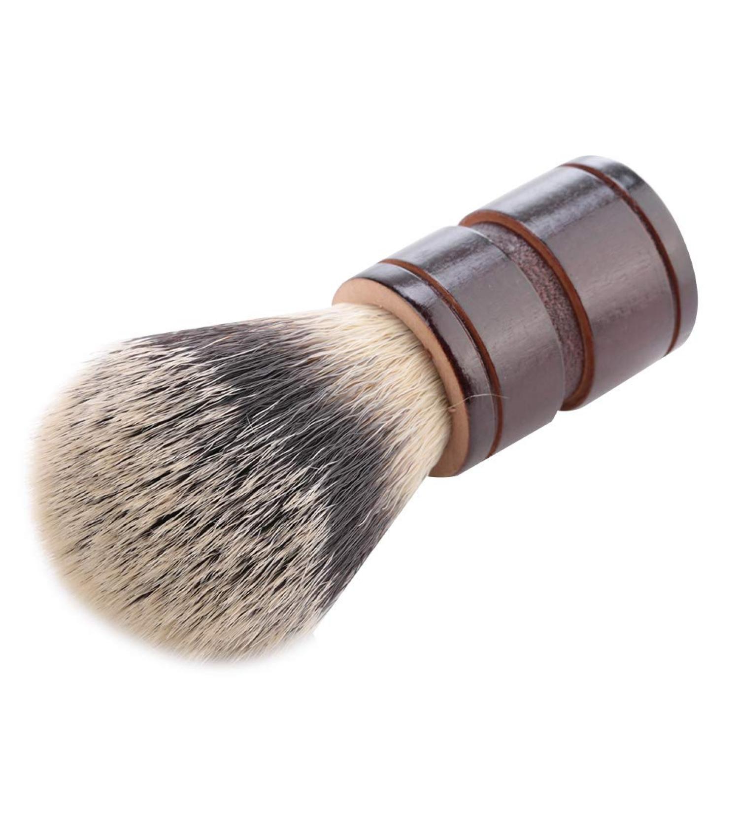 Classic Shaving Brush for Men - Wood & Nylon Mustache Brush | 2.5x2.5x9 cm | 3 Color Options | International Shipping Available - Buy Online on GoSupps.com