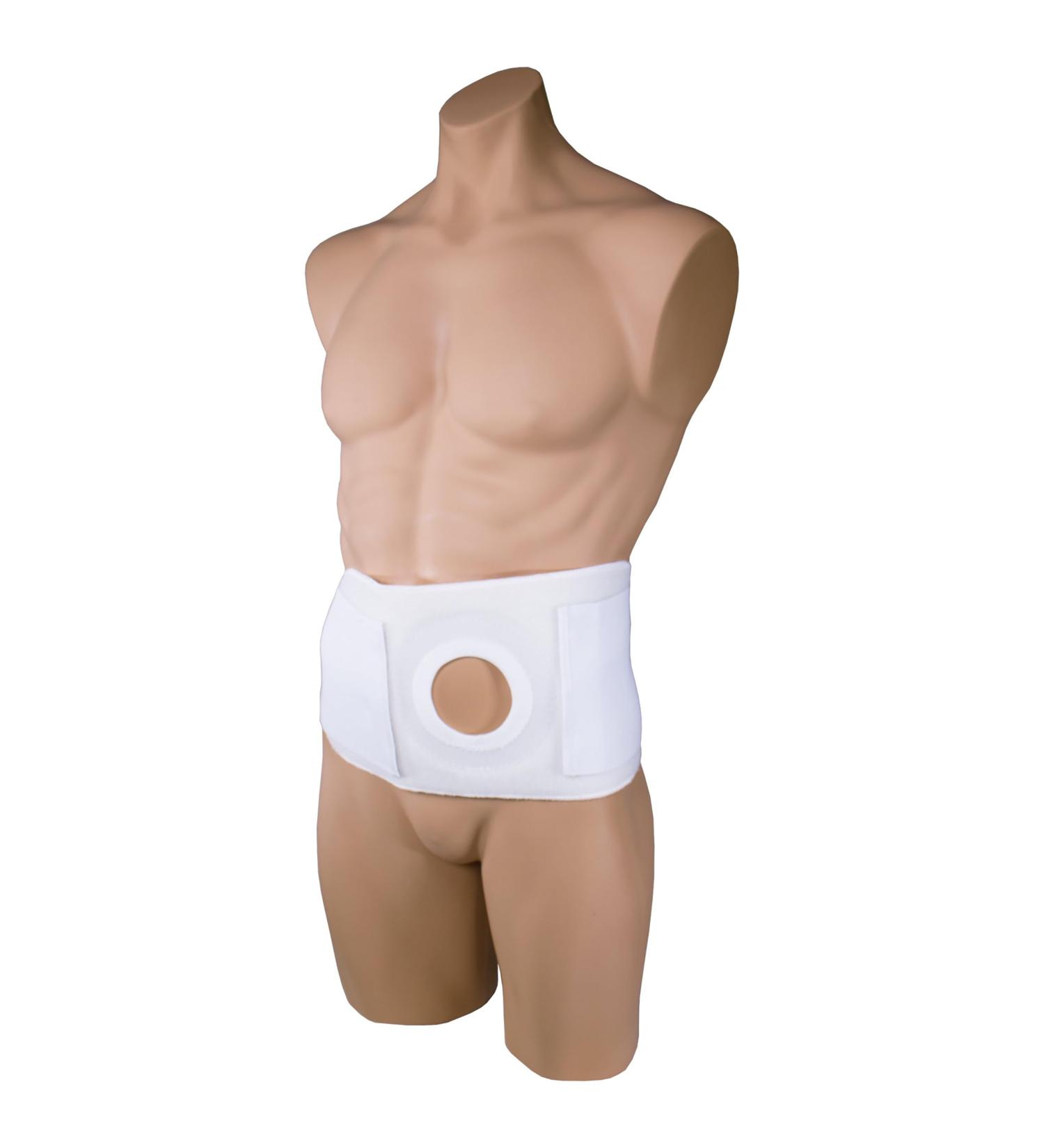 Buy OTC Ostomy Abdominal Binder - Stoma Support & Hernia Colostomy - Large with 6 Belt & 3 Opening Pad - Buy Online on GoSupps.com