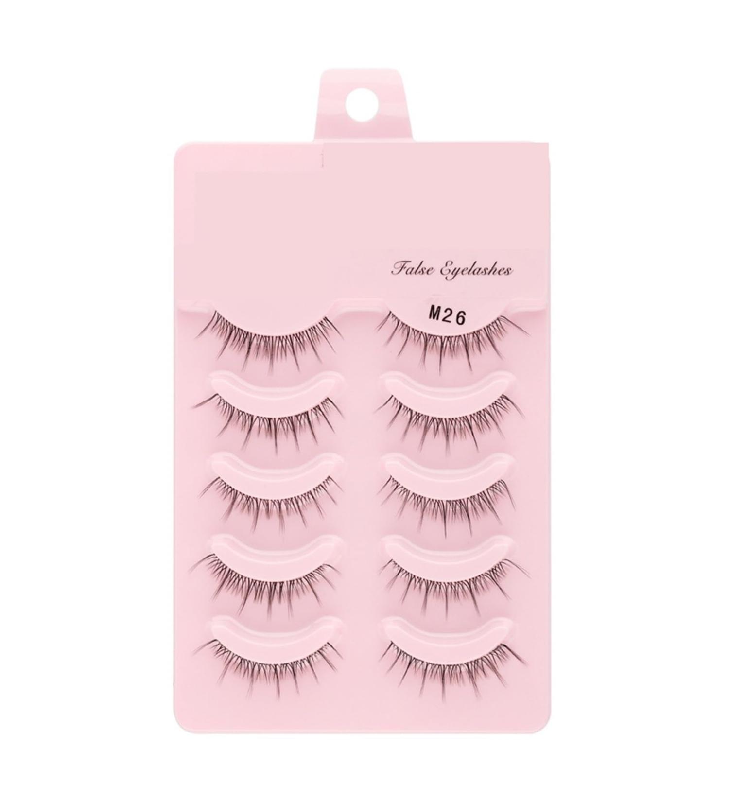 UAMOU 2-50Boxes Manga Lashes False Eyelashes Doll Korean Natural Anime Lashes Spiky Thick Faux Mink Eye Lash Strips Makeup Cheerfully (Color : M26 Size : 10 boxes) - Buy Online on GoSupps.com