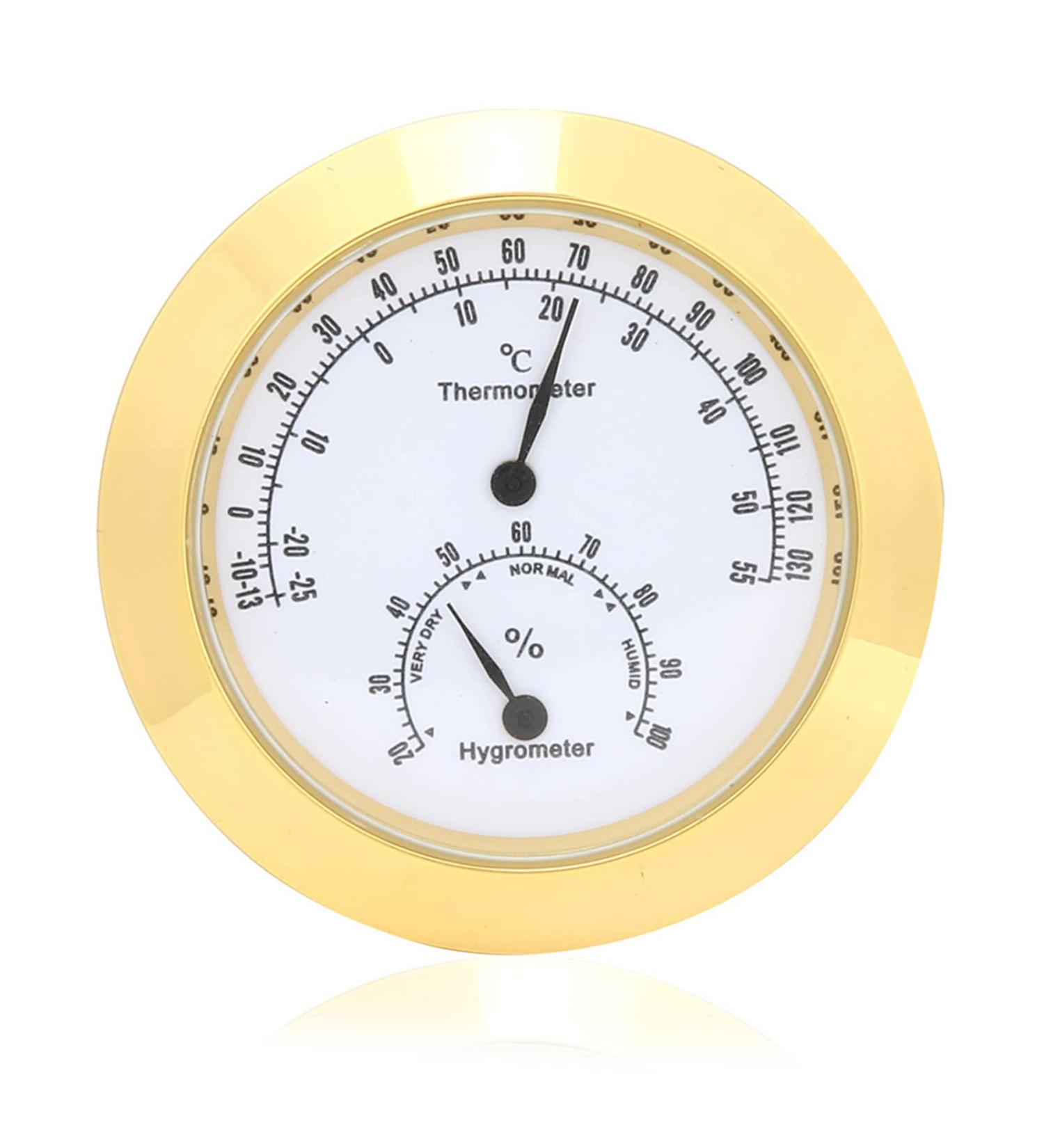 Thermohygrometer for Violin & Guitar - Gold Alloy Frame Accurate Temperature & Humidity Meter for Musical Instruments - Buy Online on GoSupps.com