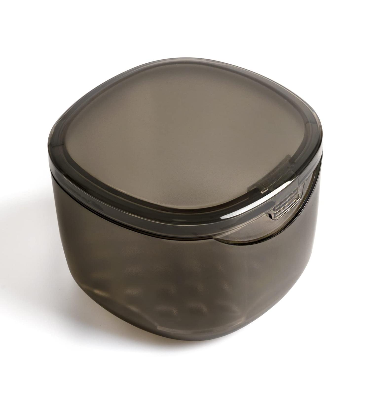 2022 Upgraded Uouovo Denture Bath Box Cup - No-Leak Case for Dentures, Retainers & Mouth Guards (Transparent Grey) - Buy Online on GoSupps.com