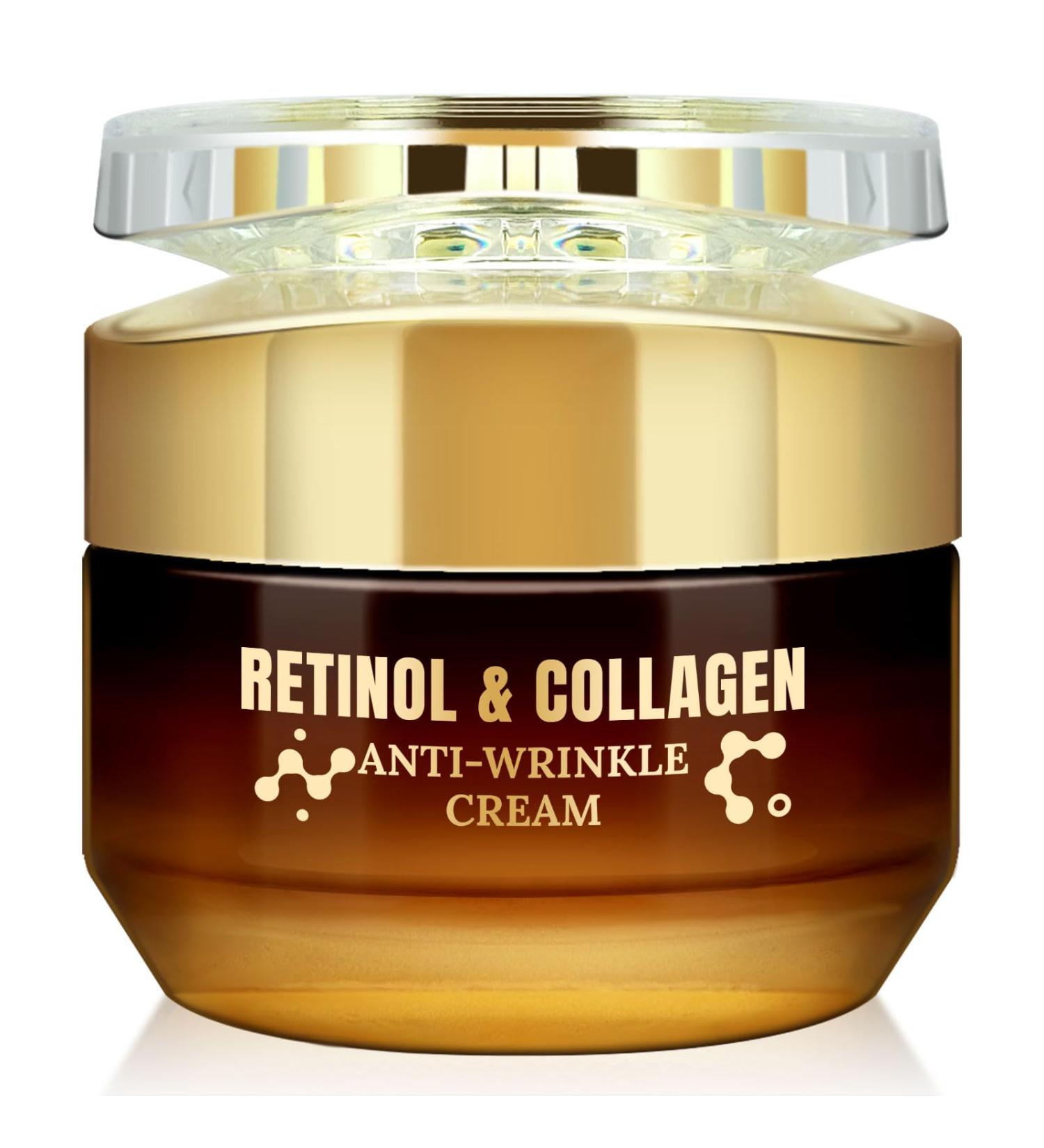 Retinol and Collagen Moisturizer Niacinamide Face Cream for Women with Hyaluronic Acid & Caffeine Improves Skin Elasticity Repairs Barrier Anti Aging Reduces Wrinkles Improves Firmness 1.764oz - Buy Online on GoSupps.com