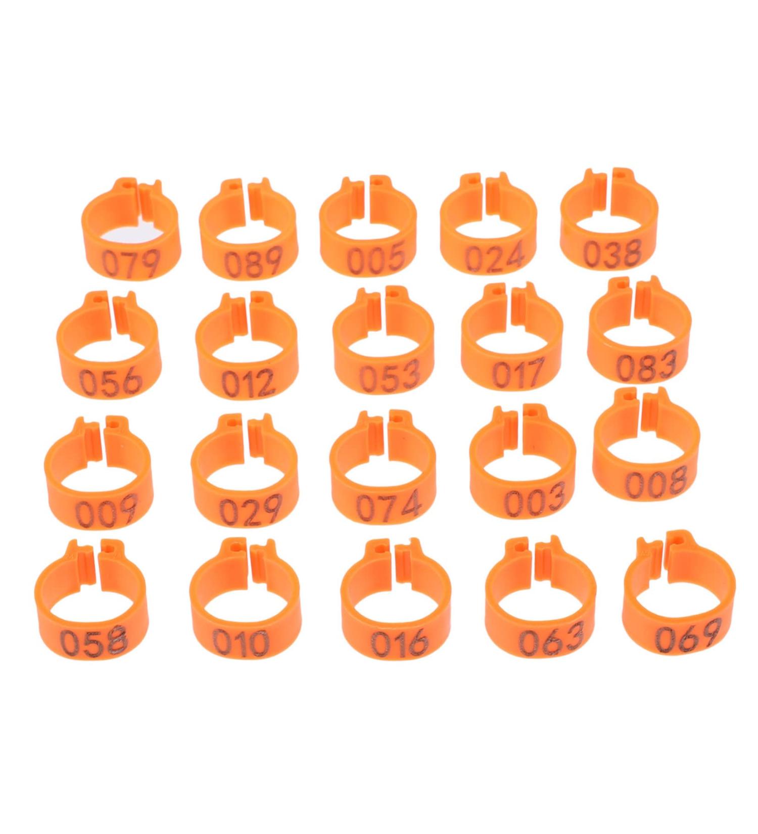 CIYODO 100 Pcs Pigeon Anklet Baby Bangles Chicken Feet Foot Ring for Pigeon Racing Pigeon Ring Meat Pigeon 1.3X1.3CM Orange - Buy Online on GoSupps.com