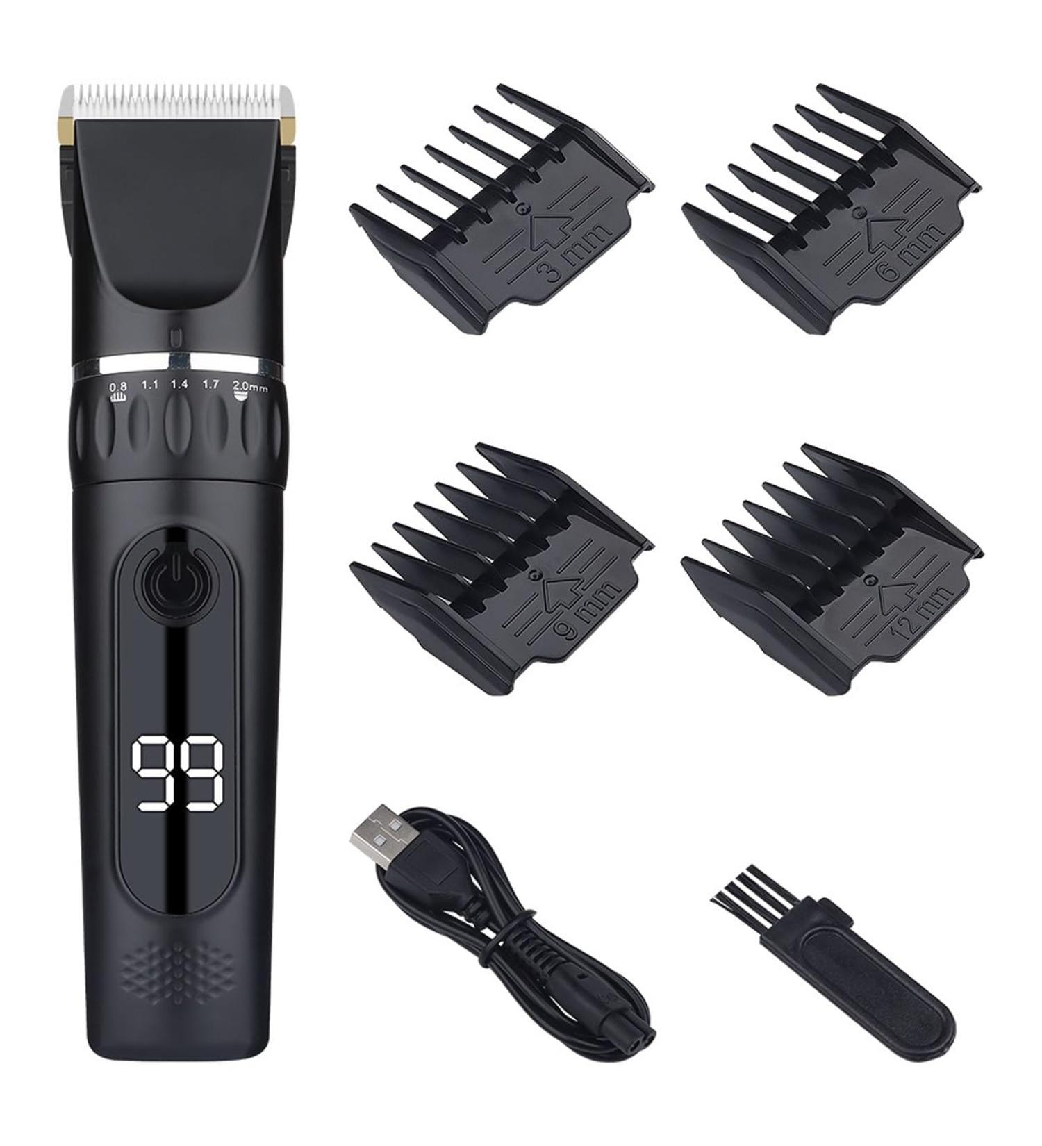 Professional Cordless Electric Hair Clippers for Men - Black | Best Hair Clippers for Home & Barber Use - Fast Worldwide Shipping - Buy Online on GoSupps.com