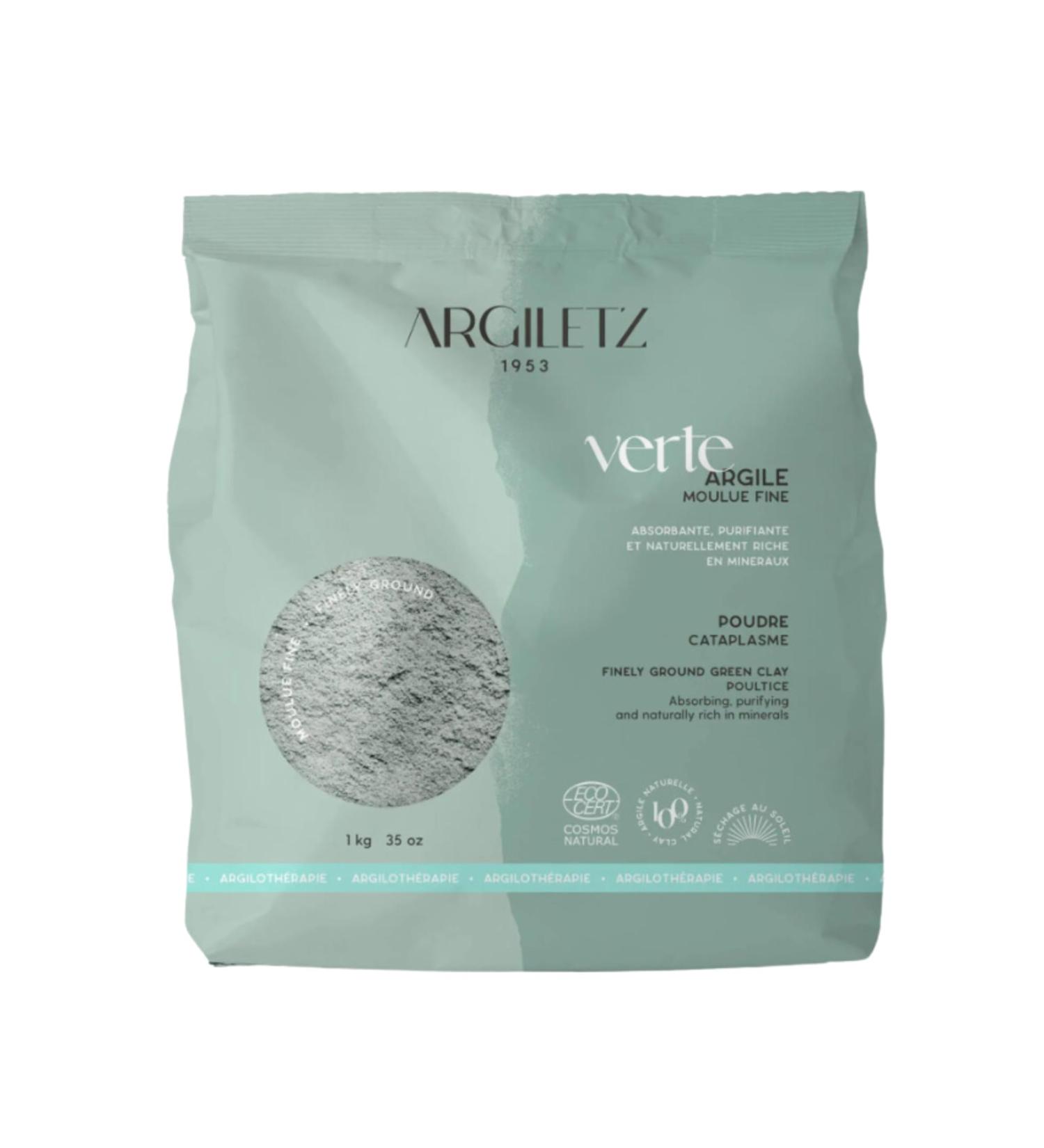 (ARCILIA) Argiletz - Argile Verte - Poudre Moulue Fine - Sachet 1kg 1 kg (Lot de 1) Poudre Moulue Fine - Buy Online on GoSupps.com