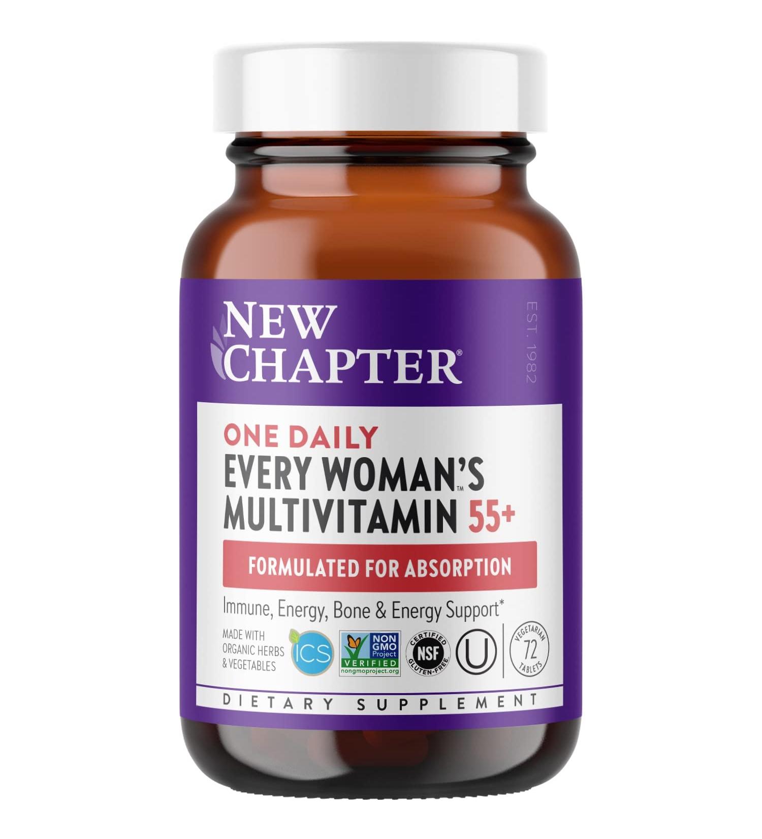 New Chapter 55+ Every Woman's One Daily Multivitamin - 72 Vegetarian Tablets - Buy Online on GoSupps.com