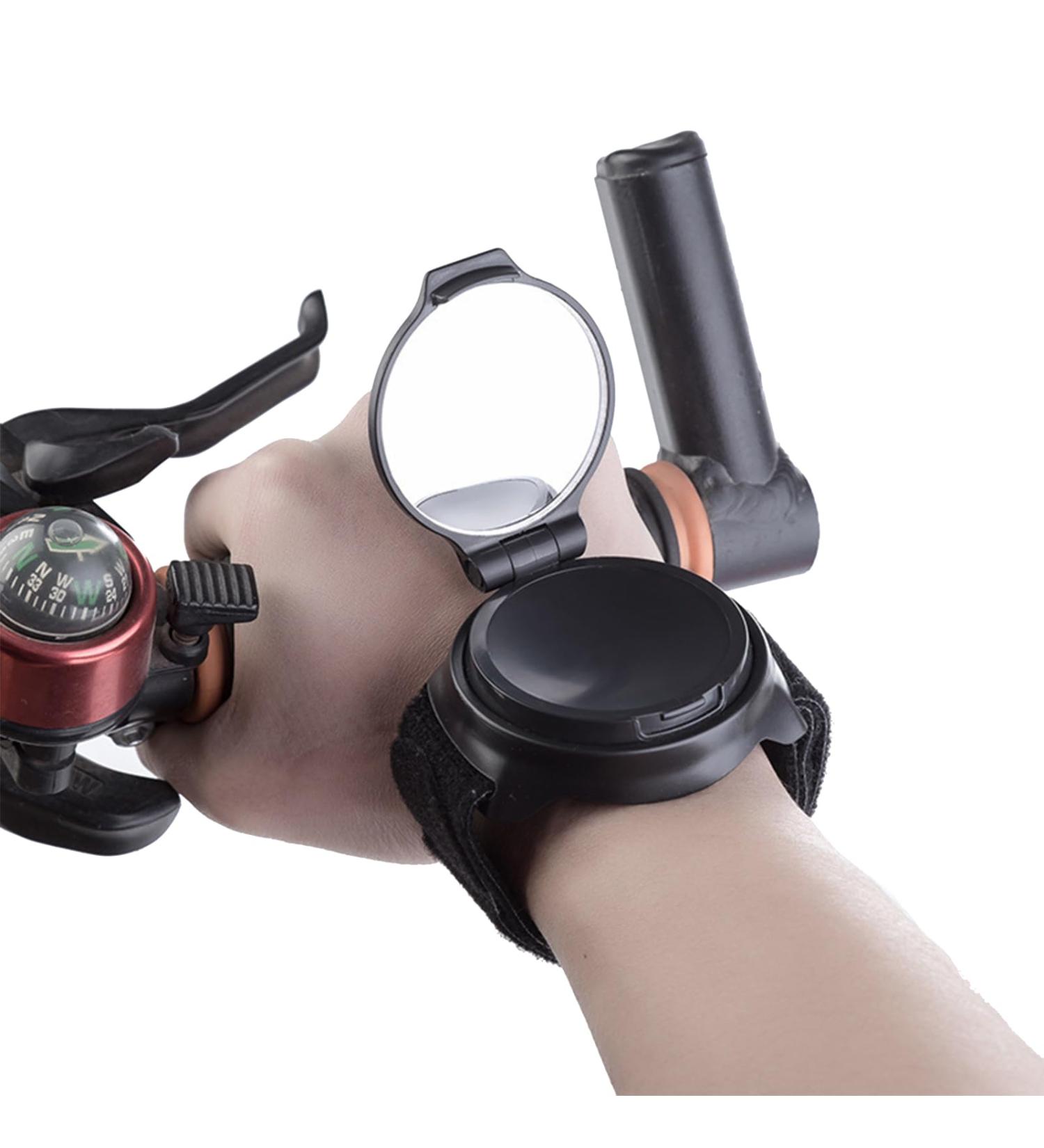 Wide Angle Bicycle Rear Mirror | 360 HD Glass Wrist Brace for Cyclists - Optimal Safety & Visibility - Buy Online on GoSupps.com