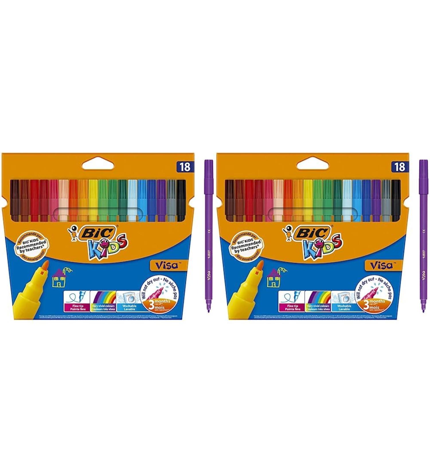 Bic Kids Visa Colouring Pens 36 Pack - Buy Online on GoSupps.com