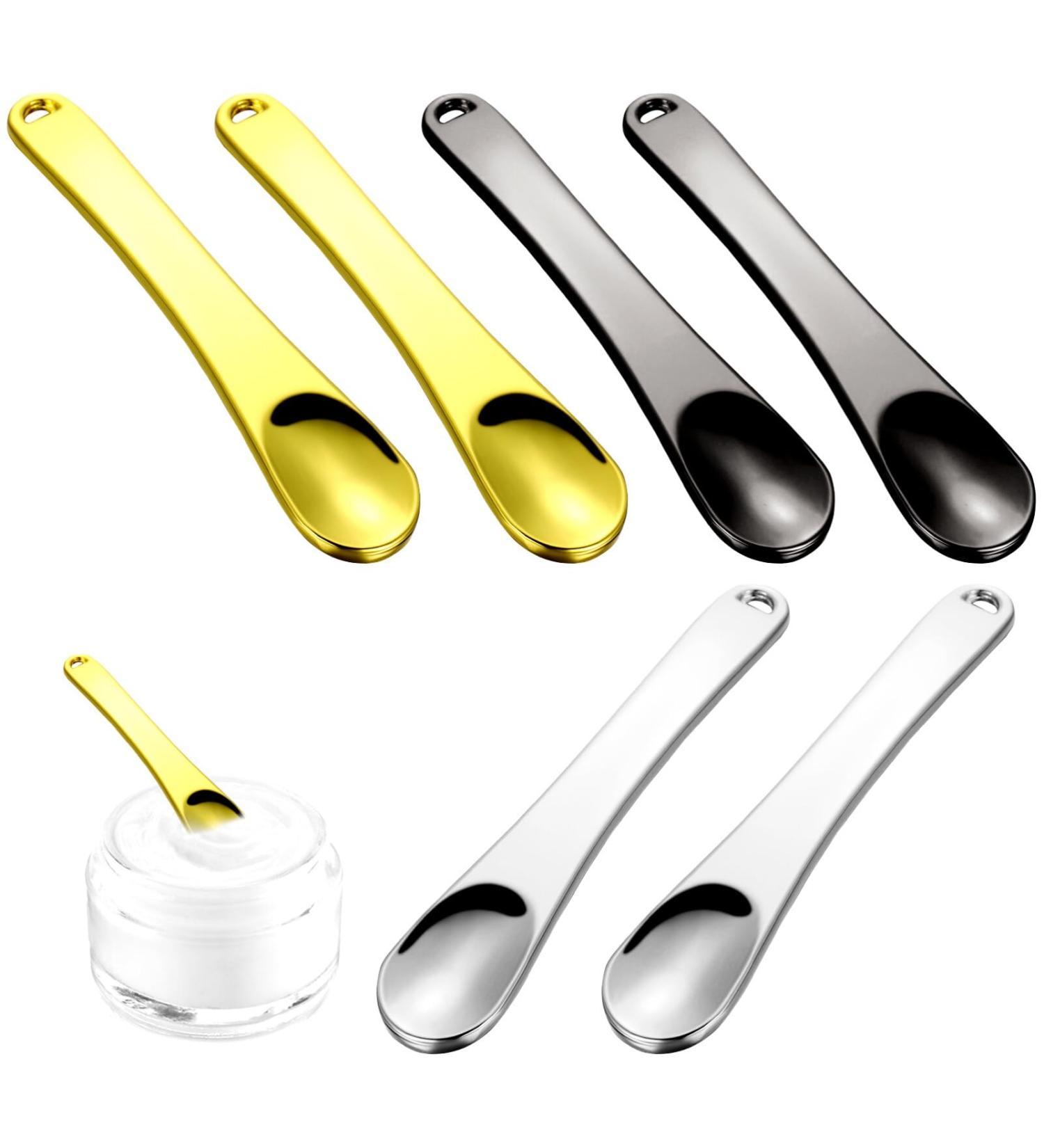 SHERCHPRY 6 Pcs Metal Cosmetic Scoop Set | Makeup Spatula & Eye Cream Spoon | Zinc Alloy Beauty Tools for Creams & Masks - Buy Online on GoSupps.com