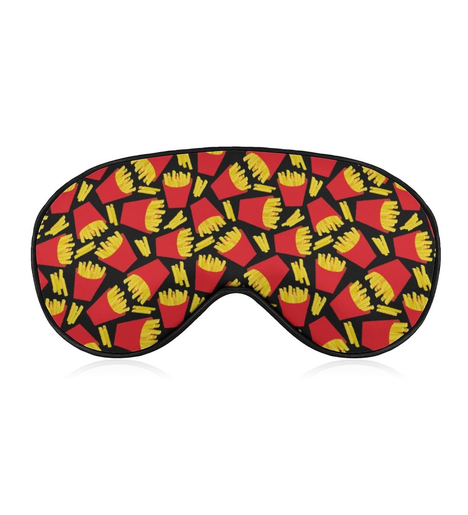 French Fries Sleep Mask for Women | Adjustable Eye Shades & Elastic Strap for Comfortable Sleep - Buy Online on GoSupps.com