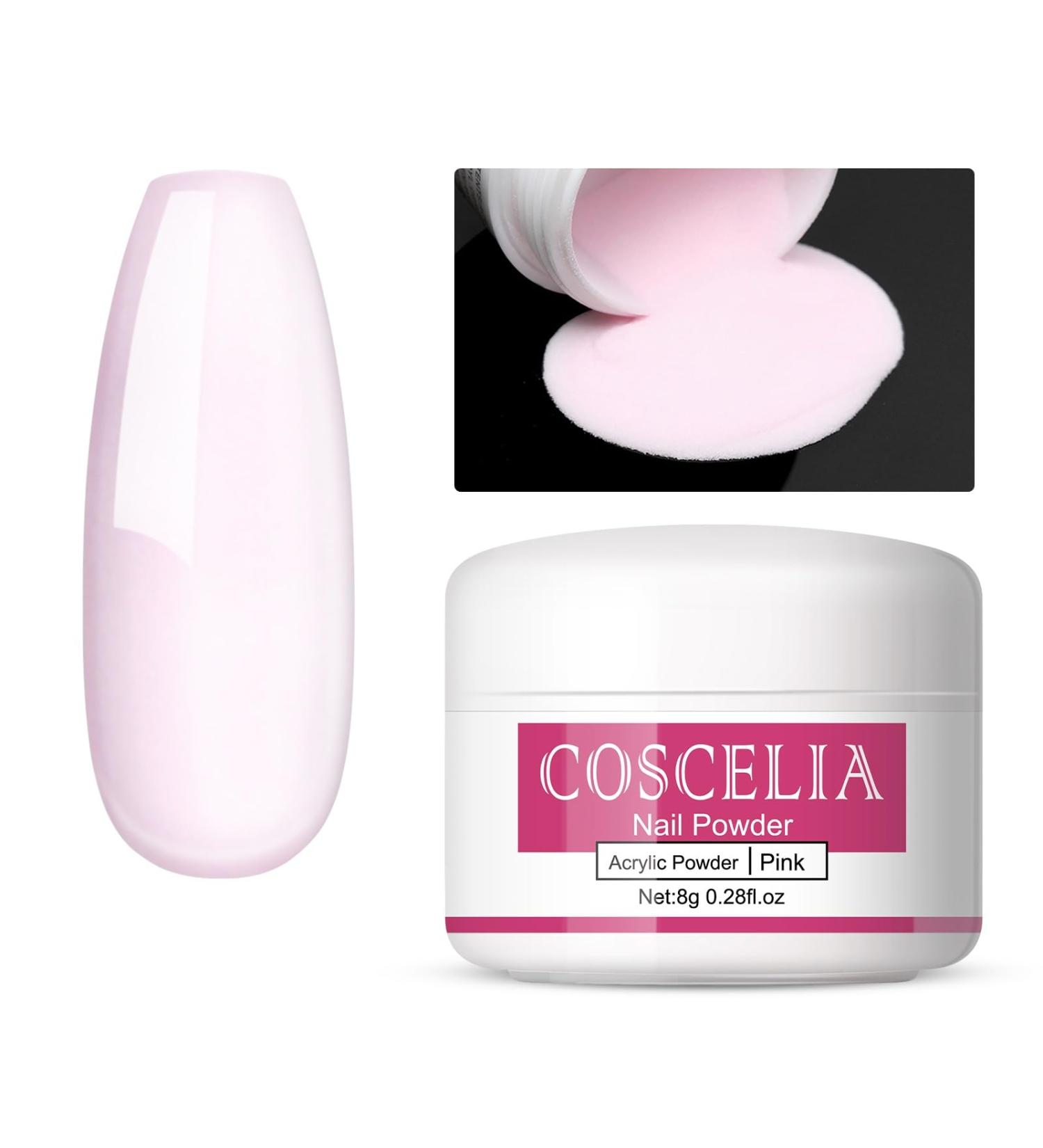 COSCELIA Nail Set Powder Pink 8g - 3D Nail Extensions No Lamp Required | Buy Online - Buy Online on GoSupps.com