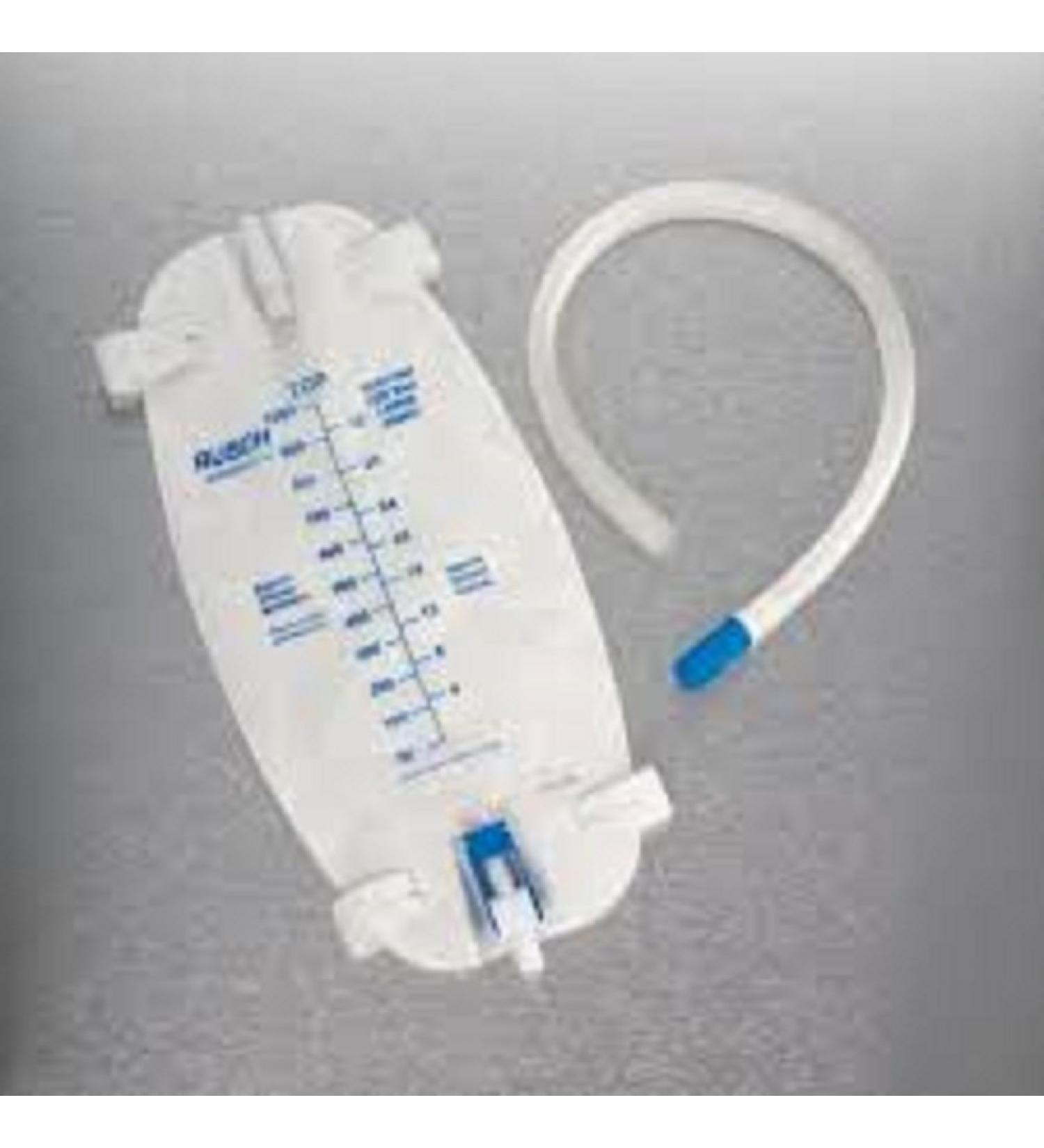 Teleflex Medical 453932 Easy-Tap Leg Bag Large 32 oz 18" Tubing Anti-Reflux Valve Cloth Straps