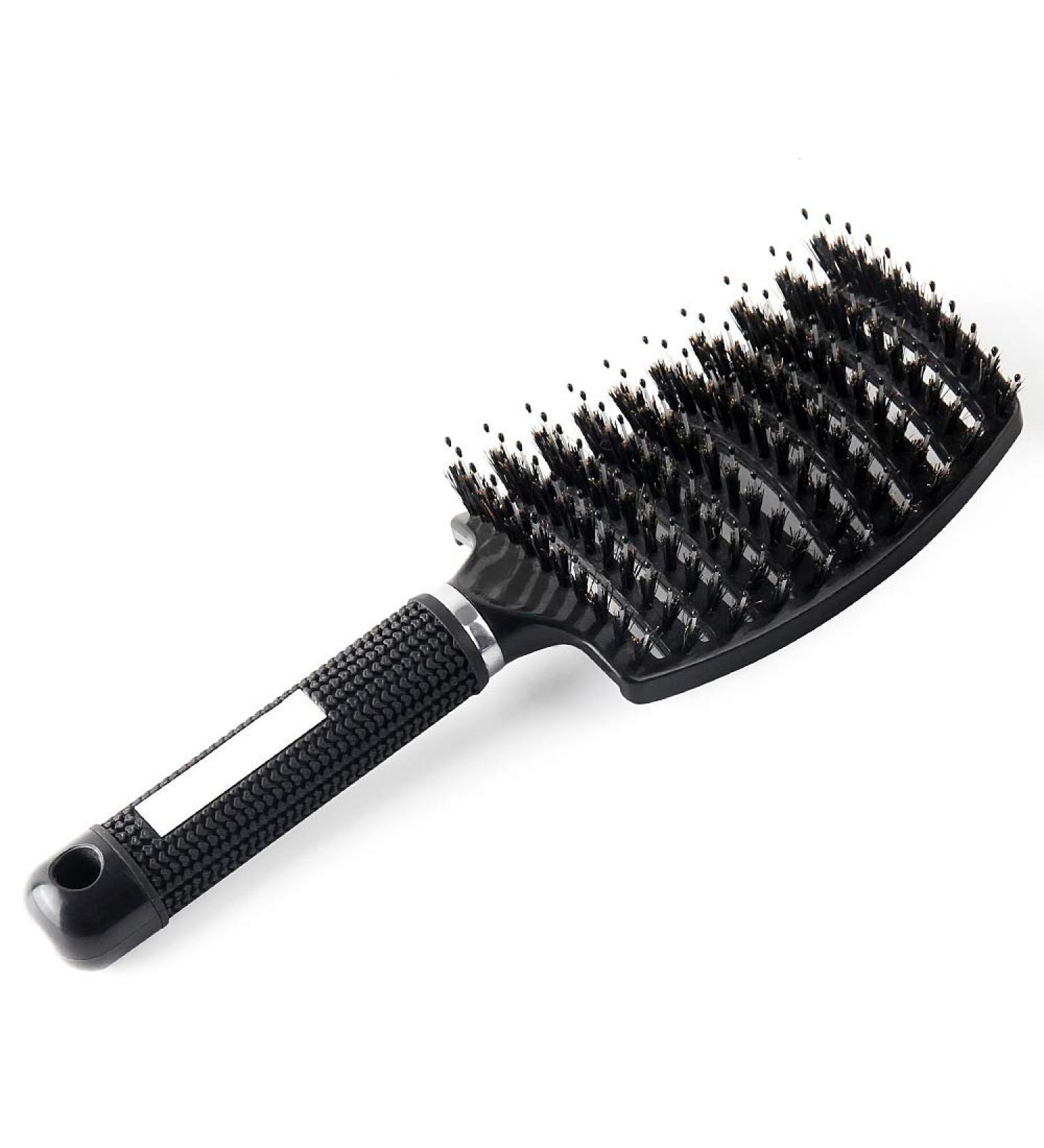 Haidi Detangling Hair Brush with Boar Bristles | Professional Vented Styling Brush for All Hair Types - Men & Women | Wet & Dry Hair | Black - Buy Online on GoSupps.com