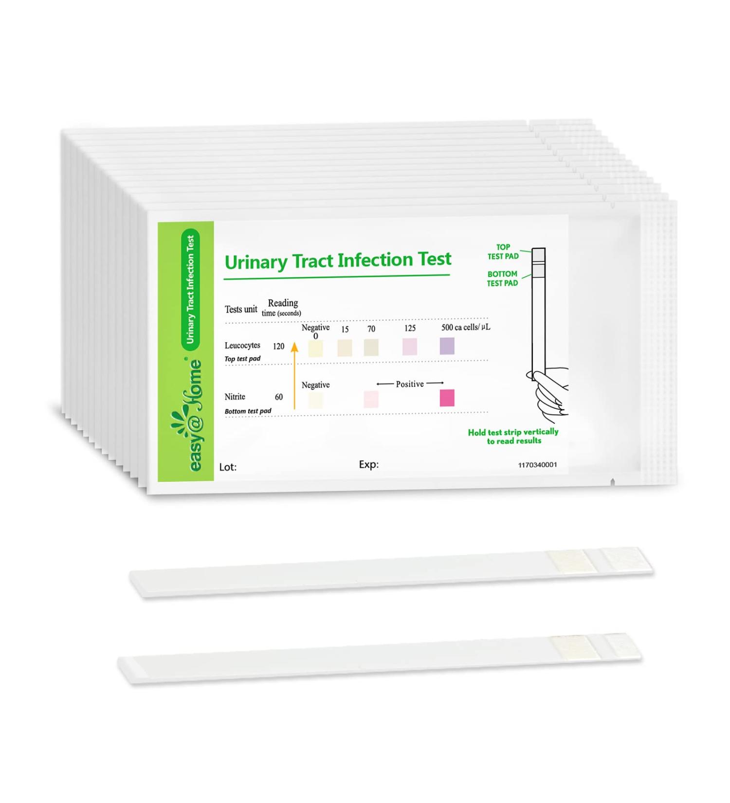 UTI Test Strips 30 Count - EasyHome Urinary Tract Infection Test for Men and Women - Detects Leukocytes and Nitrites - Quick, Accurate Home Testing Kit - Buy Online on GoSupps.com