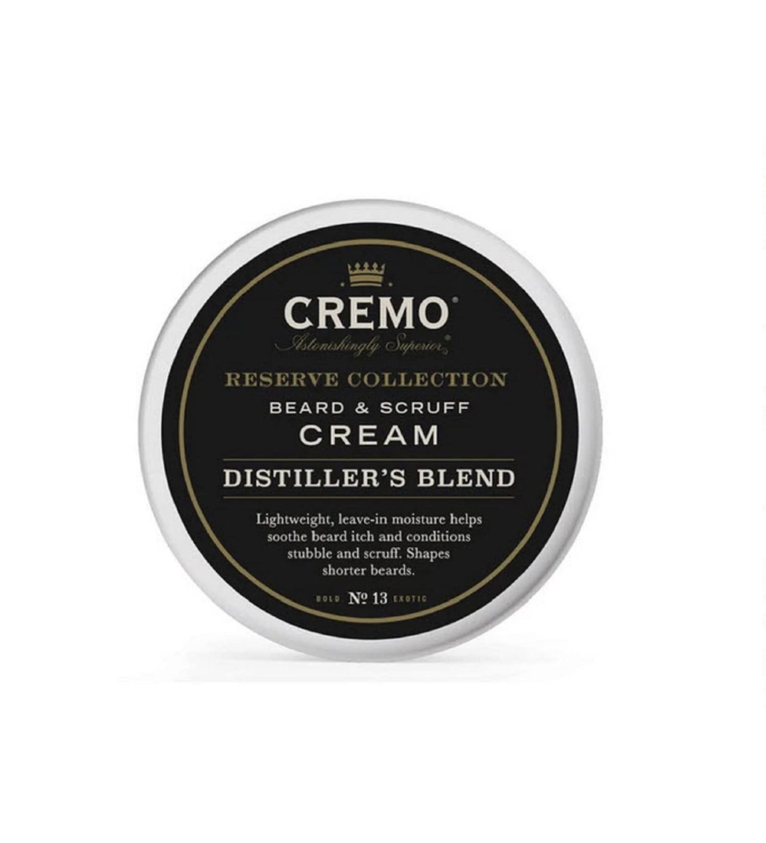Cremo Reserve Collection Beard & Scruff Cream - Distiller's Blend 4 oz | Moisturizing Grooming Product - Buy Online on GoSupps.com