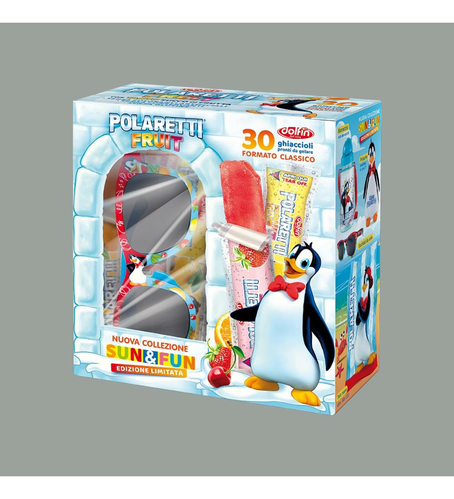 Lucgel Srl 30 Pcs (1260 Ml) Polaretti Glace Fruit Pr ts Geler avec Surprise 1 Lunettes Sun&Fun dition Limit e Dolfin - Buy Online on GoSupps.com