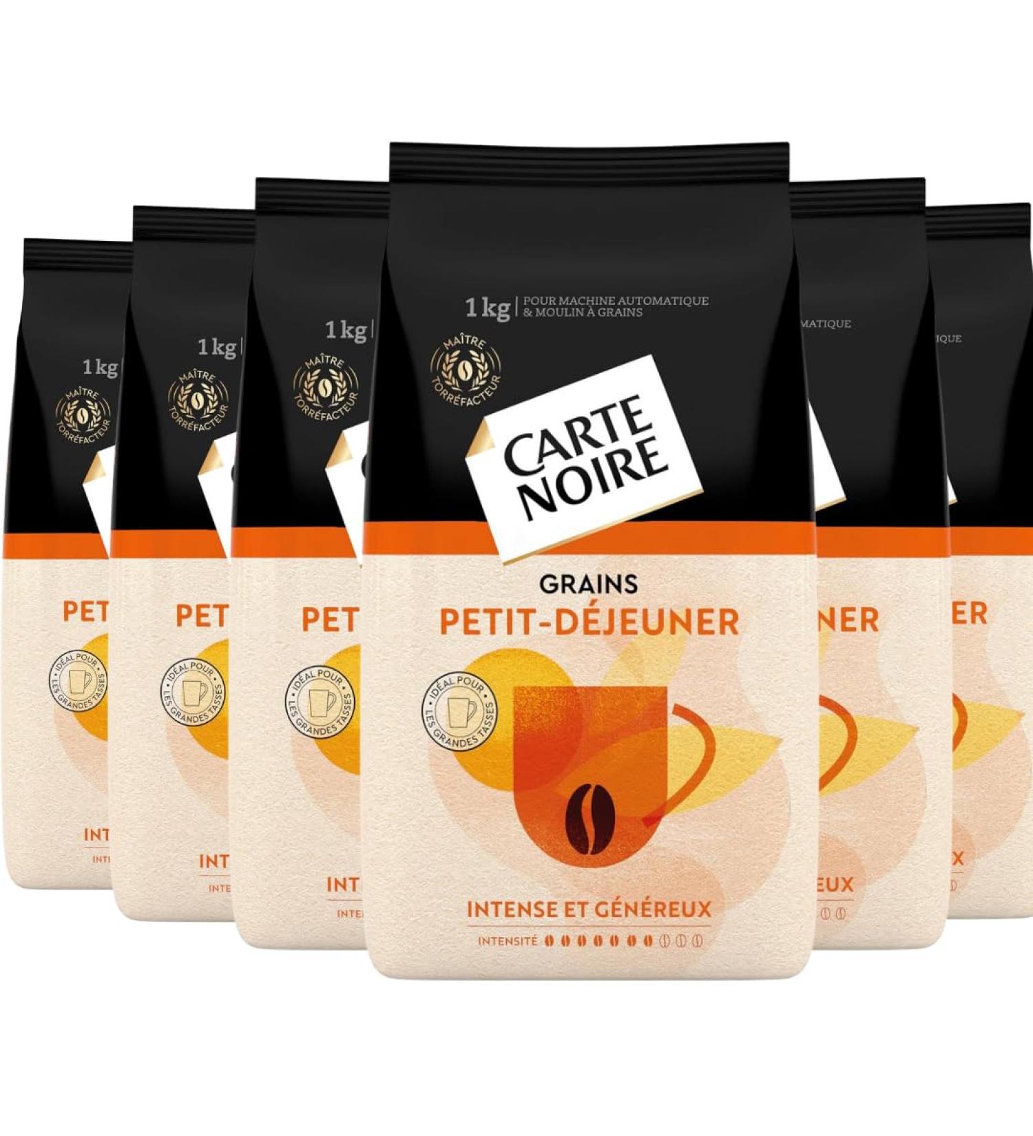 CARTE NOIRE - Petit D jeuner - Caf en Grains - Intense et G n reux - Paquet de 6 kg - Buy Online on GoSupps.com