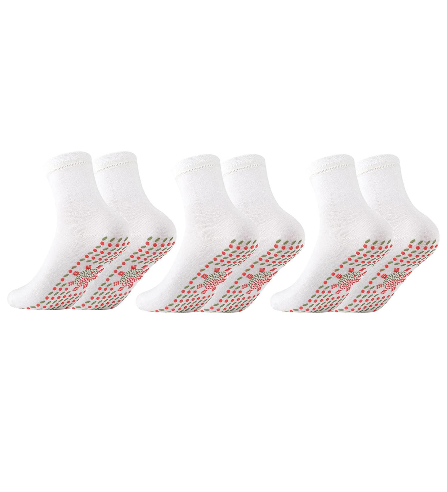 Heated Magnetic Self-Heating Winter Socks Set | 3pcs Comfortable Warming Socks | for Women & Men | Christmas Gift - Buy Online on GoSupps.com