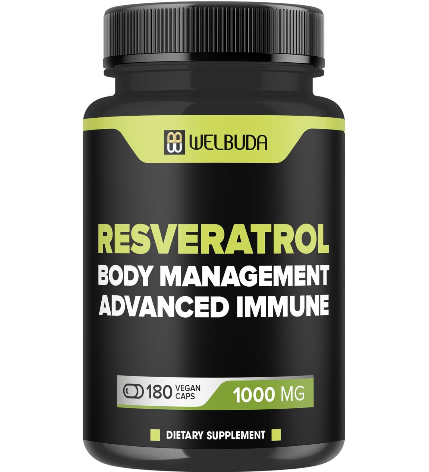 180 Capsules - Trans-Resveratrol Powder Extract 30:1 with Olive Leaf Quercetin & More - Combined Formula for Immunity Heart Health & Body Management Support 180 Count (Pack of 1) - Buy Online on GoSupps.com