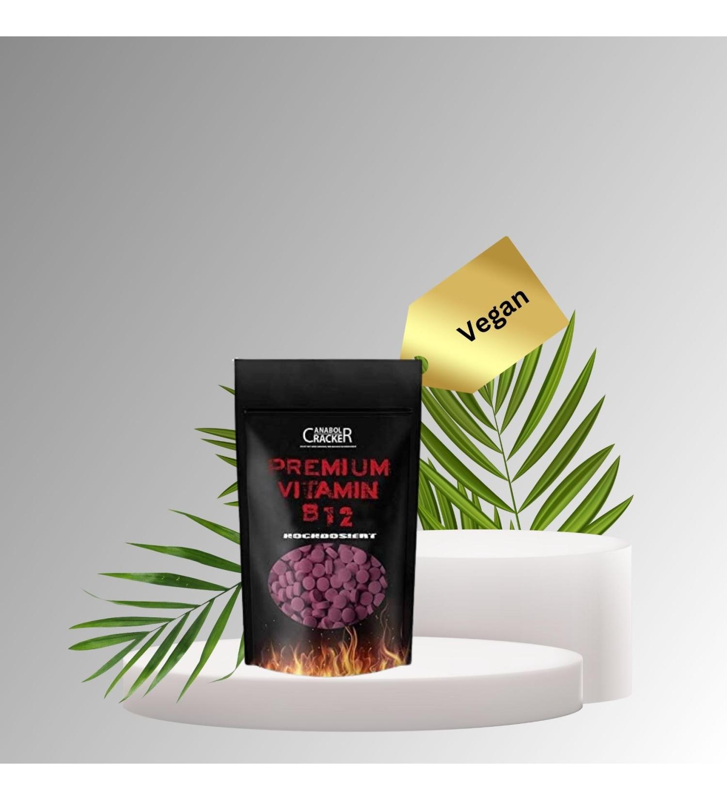  Anabol Cracker Vitamin B12-600 Tablets - 500 mcg of methylcobalamin per day - High dose and vegan - Buy Online on GoSupps.com