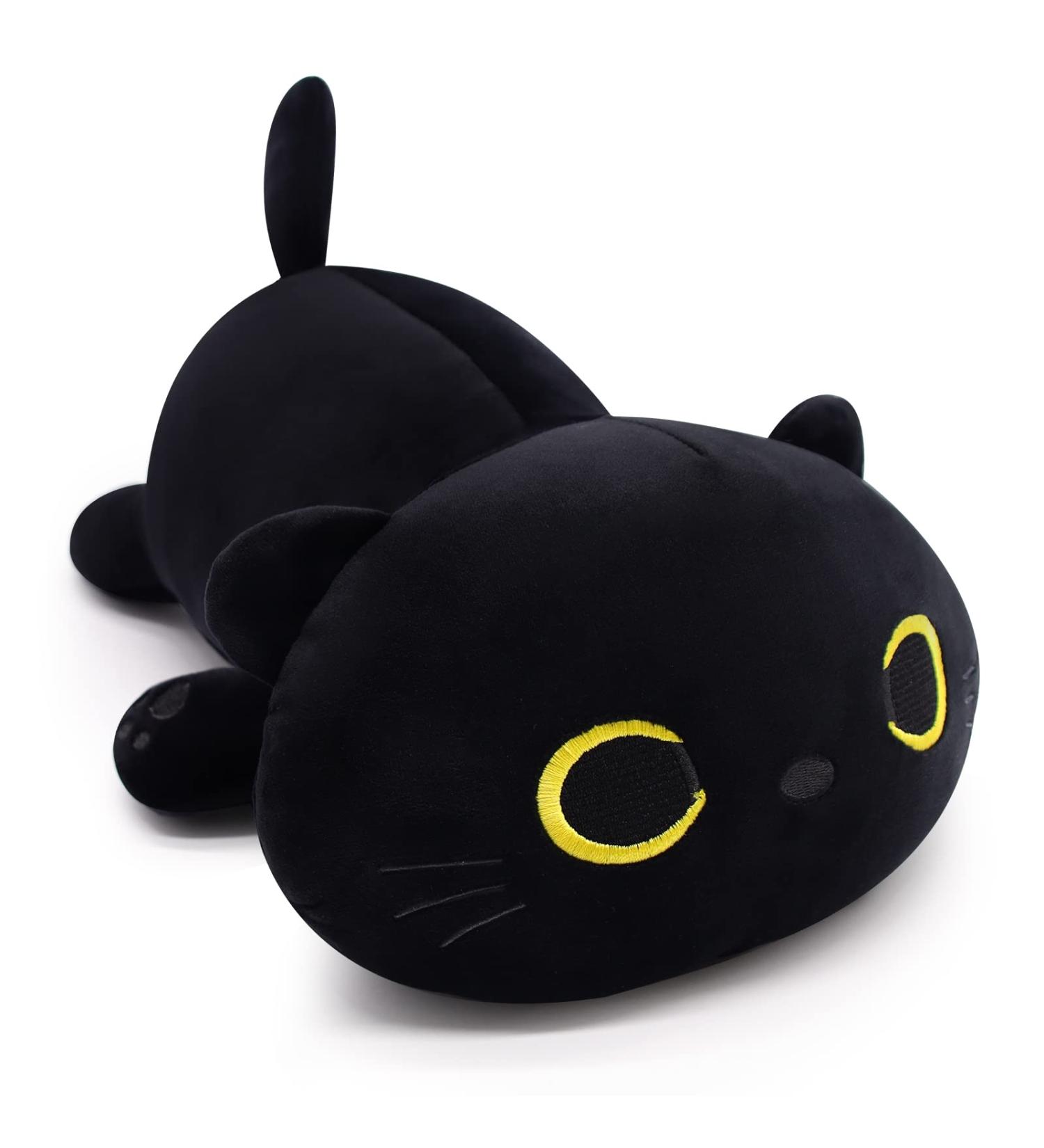 Yamepuia 20CM Cute Black Cat Plushie Toy | Soft Stuffed Animal Doll Pillow | Christmas Gift for Kids | 8In Kawaii Cat Plush - Buy Online on GoSupps.com