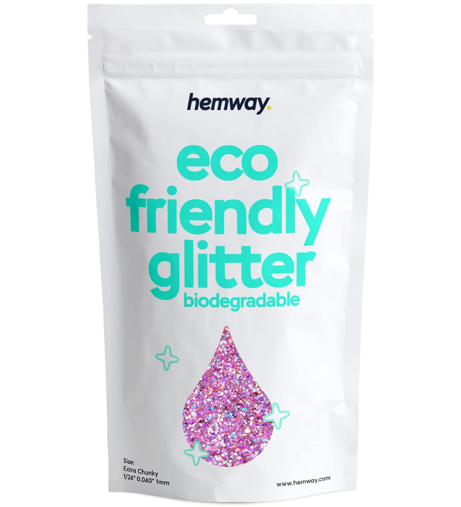 Hemway Biodegradable Eco Body Glitter - 100g Pink Holo | Cosmetic Safe for All Skin Types - Eco-Friendly Sparkle - Buy Online on GoSupps.com