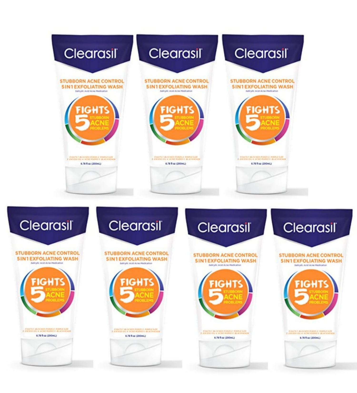 Clearasil Ultra 5in1 Exfoliating Wash 6.78 oz. (Pack of 7)