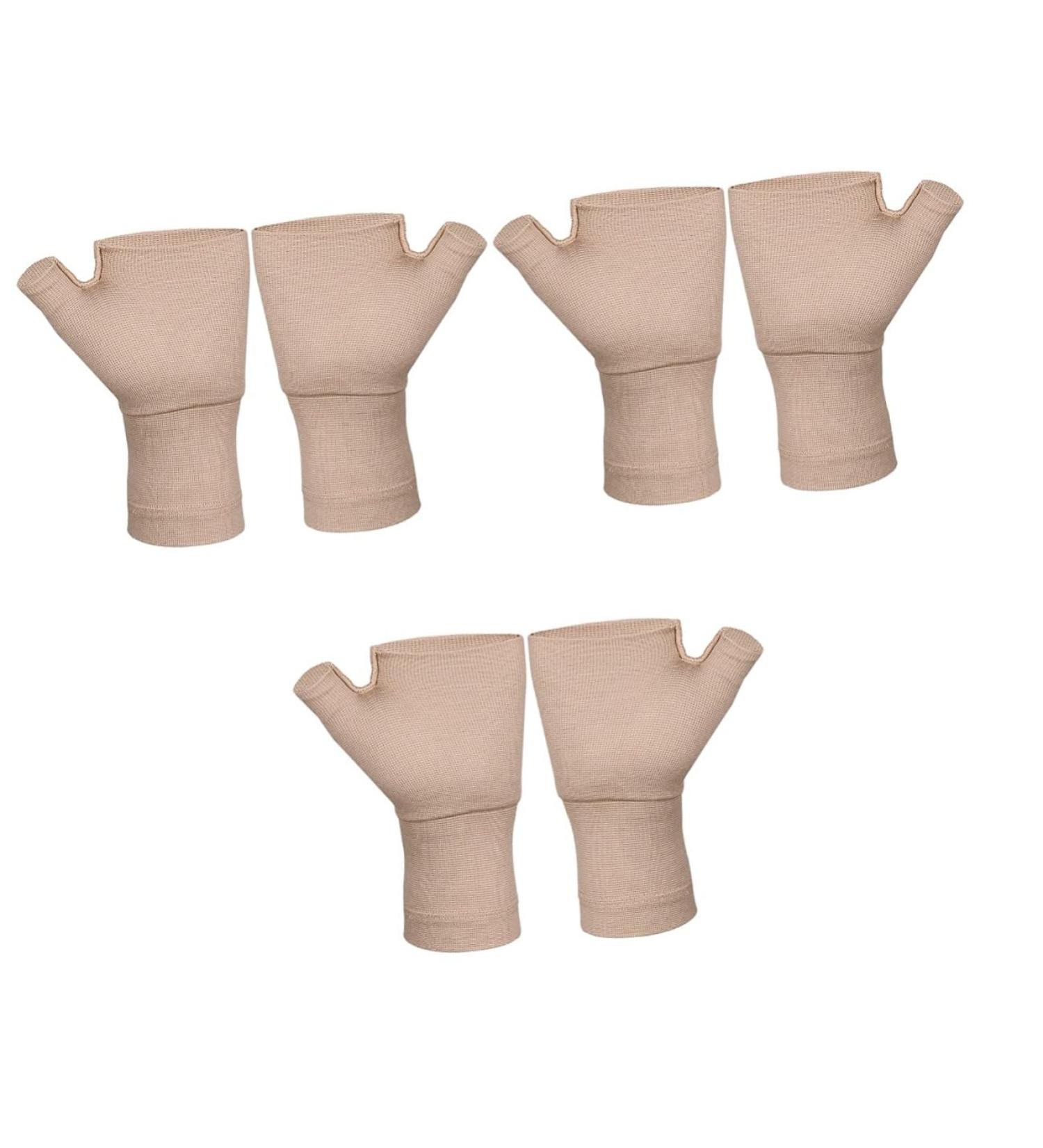 3 Pairs Compression Wrist Brace Gloves for Carpal Tunnel | Athletic Support & Wrist Guard - Durable Nylon 80 - Buy Online on GoSupps.com