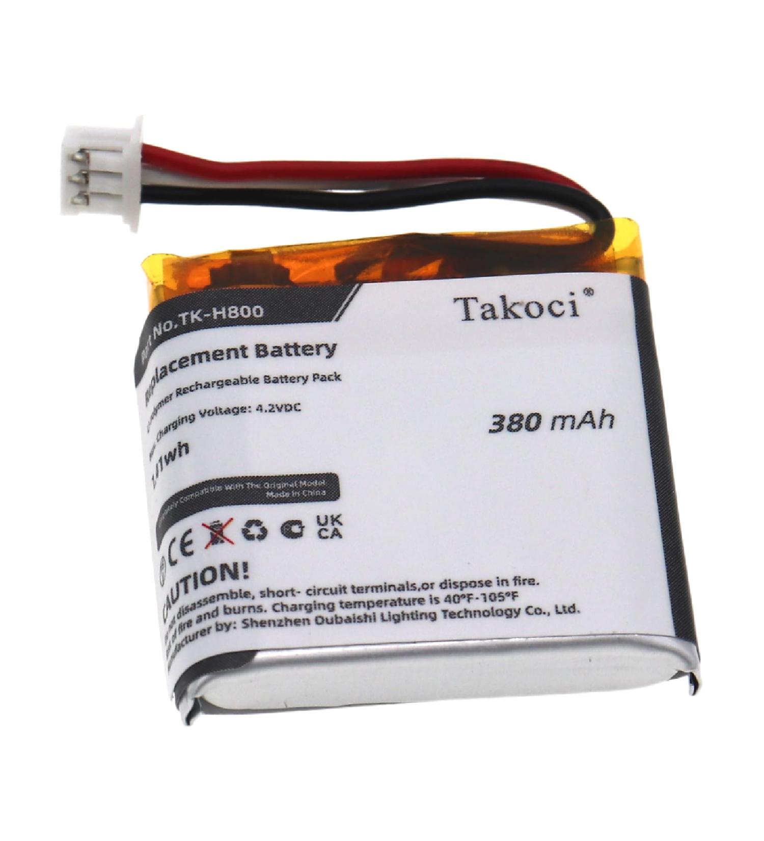 Replacement Battery for Logitech H800 - 380mAh/4.2V | Compatible with 533-000067 AHB472625PST L/N: 1109 1110 - International Shipping Available - Buy Online on GoSupps.com