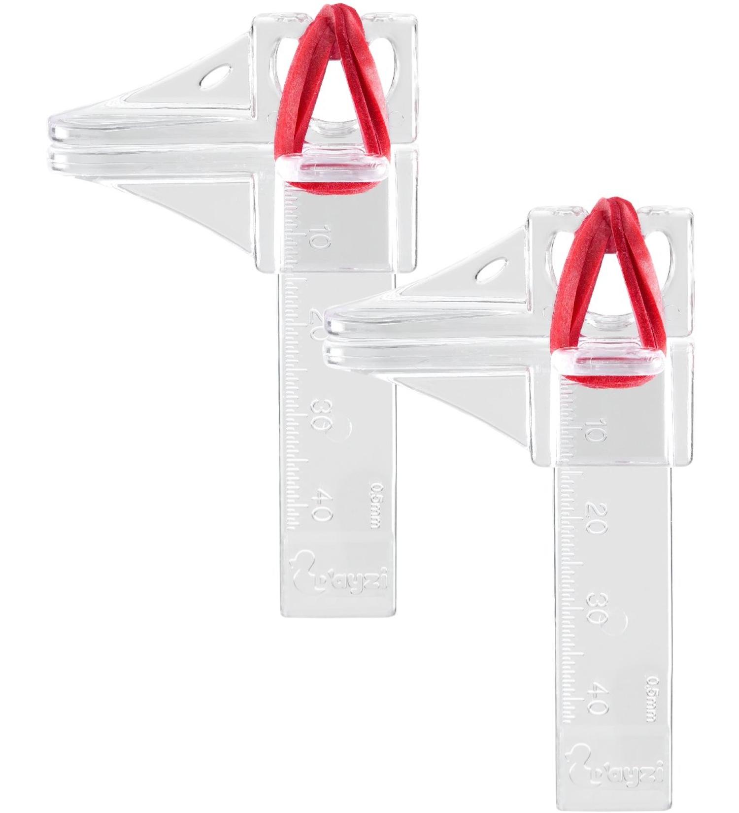2x pinch clamp transparent - auxiliary tool for the perfect acrylic/gel C-curve