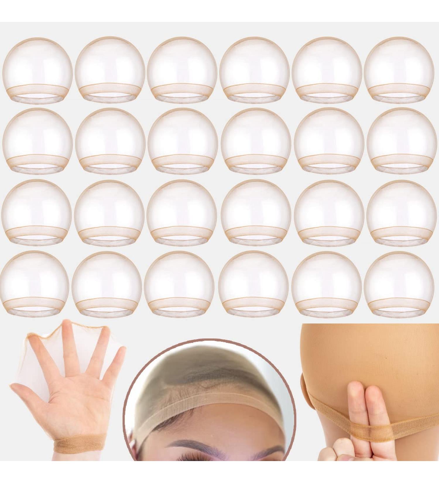 12 Packs 24 Pieces HD Wig Caps - Ultra Thin Nylon Stretch Mesh Stocking Cap for Wigs - Buy Online on GoSupps.com