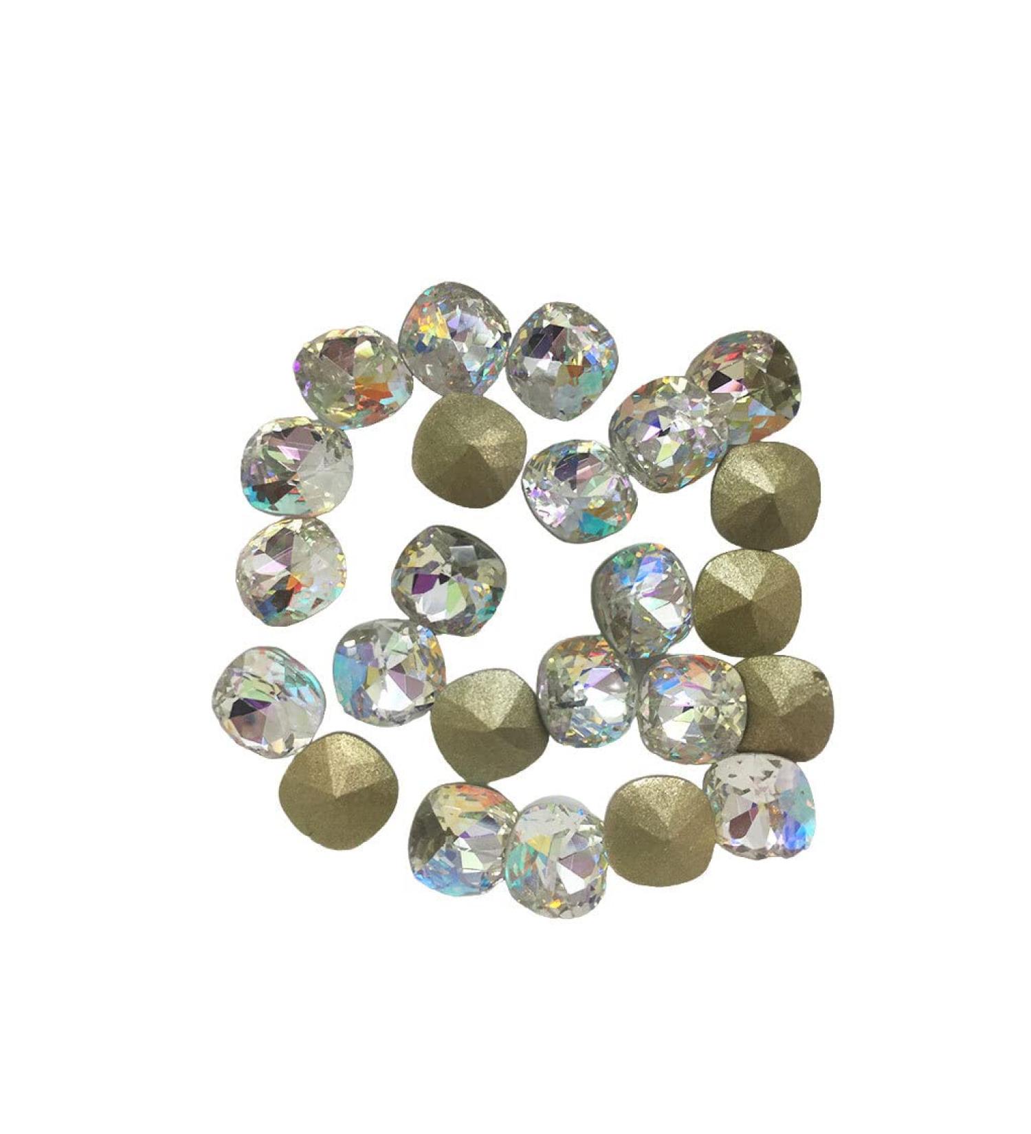 dijiusidy Nail Rhinestones Manicure Decorations Multiple-Shape Multi-color Glass DIY Decor Stickers Eye-catching Beauty Tools 8mmLarge Fang - Buy Online on GoSupps.com