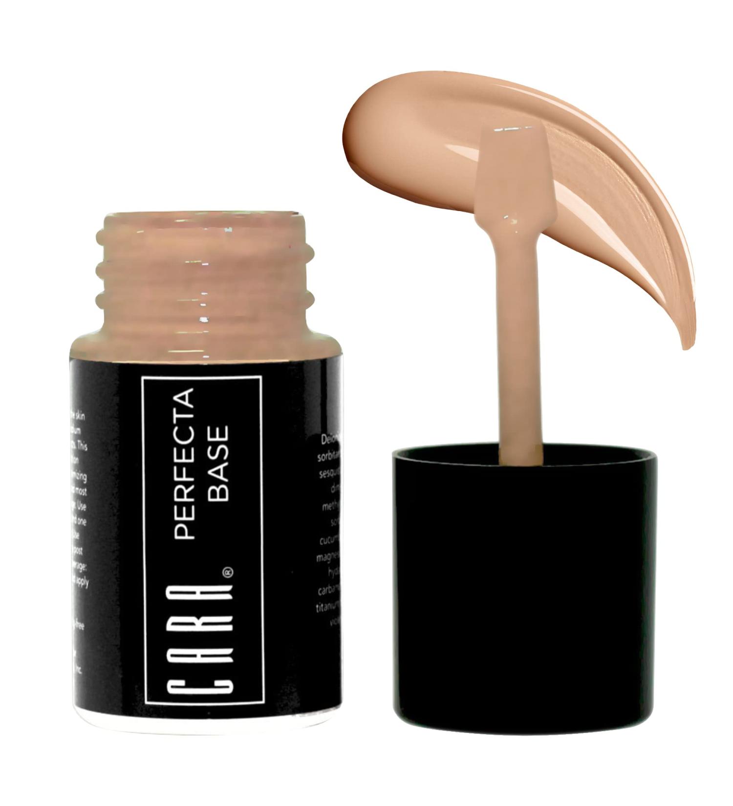 CARA Cosmetics Perfecta Base Foundation - Full Coverage Oil Free Makeup for Uneven Skin Tone, Oily Skin (Olive Cool Light Medium, 1 oz) - Buy Online on GoSupps.com