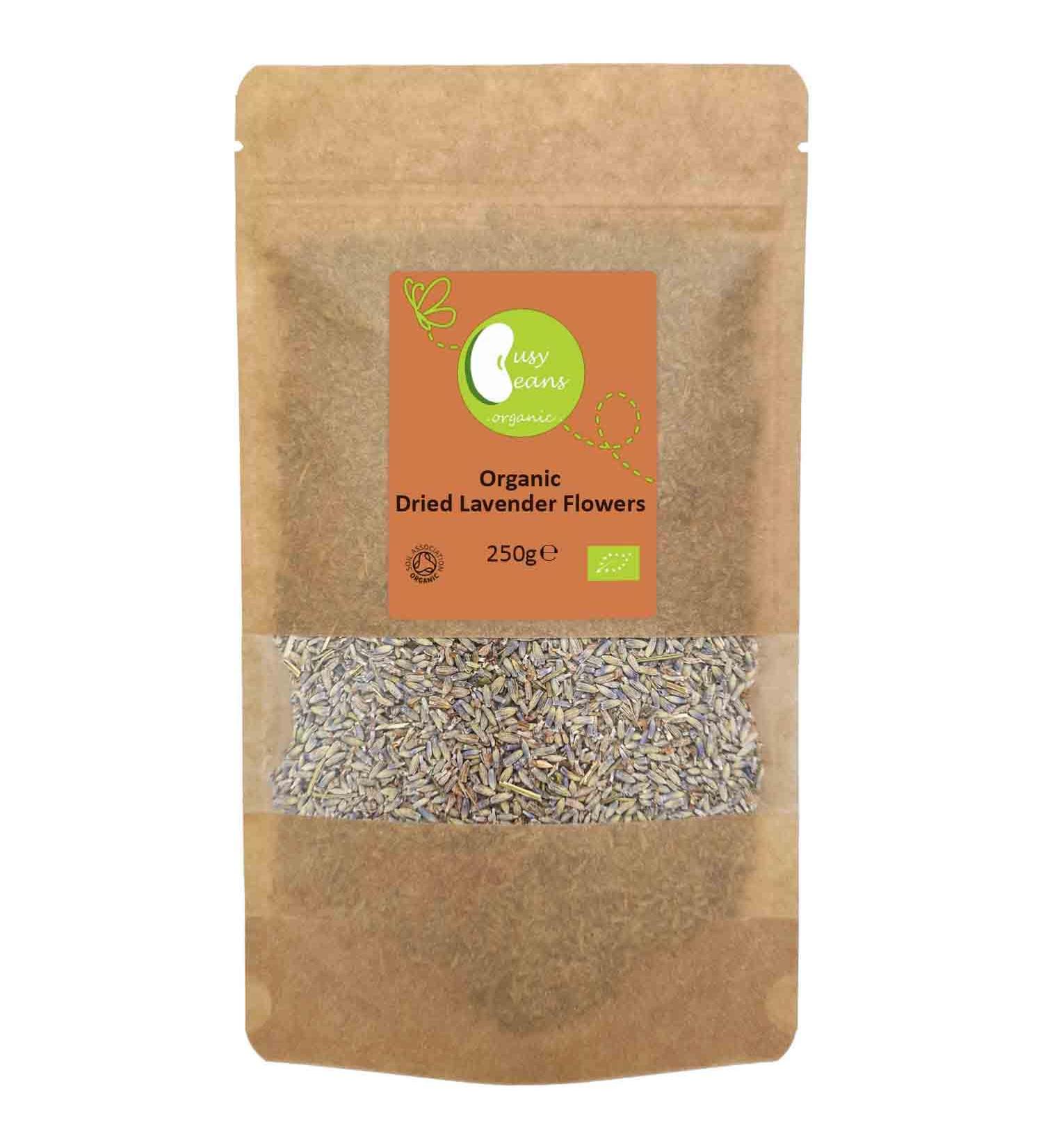 Organic Dried Lavender Flowers - Certified Organic - by Busy Beans Organic (250g) - Buy Online on GoSupps.com
