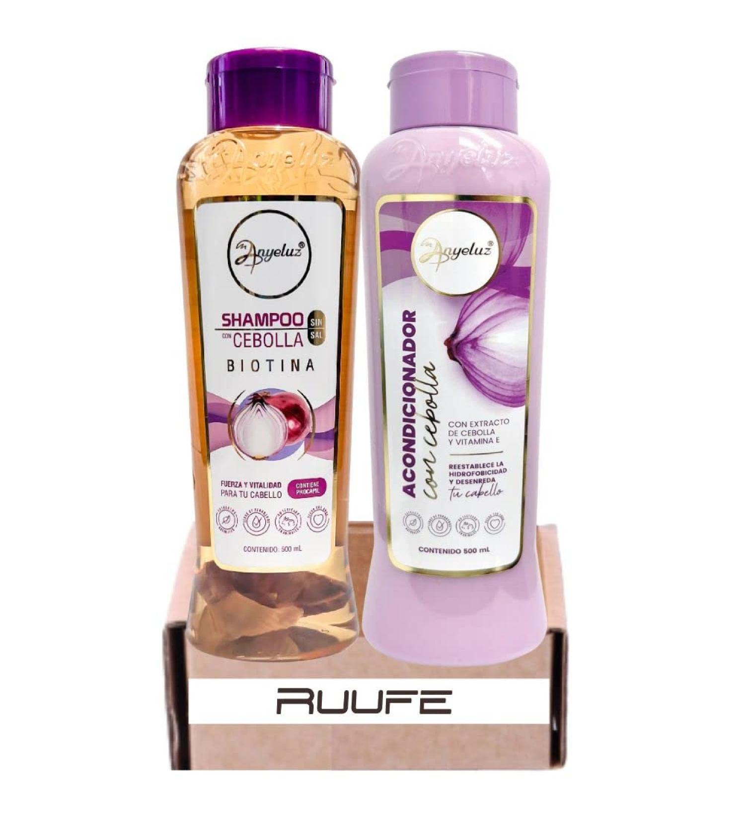 Shampoo y acondicionador de Cebolla Roja (2 pack) Shampoo de Cebolla anyeluz y Acondicionador de cebolla Anyeluz shampoo de cebolla anyeluz - Buy Online on GoSupps.com