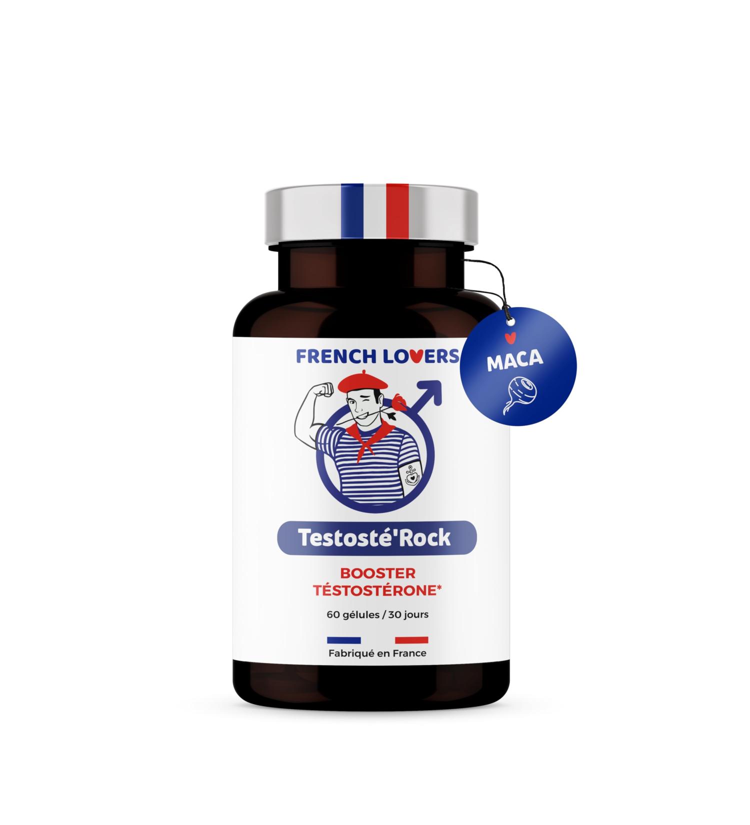 Testost 'Rock Booster Performance Homme | Soutien Taux de Testost rone & Musculation | nergie Vigueur & Vitalit | Maca Zinc Tribulus & Ashwagandha | 60 G lules Fabriqu en France - Buy Online on GoSupps.com