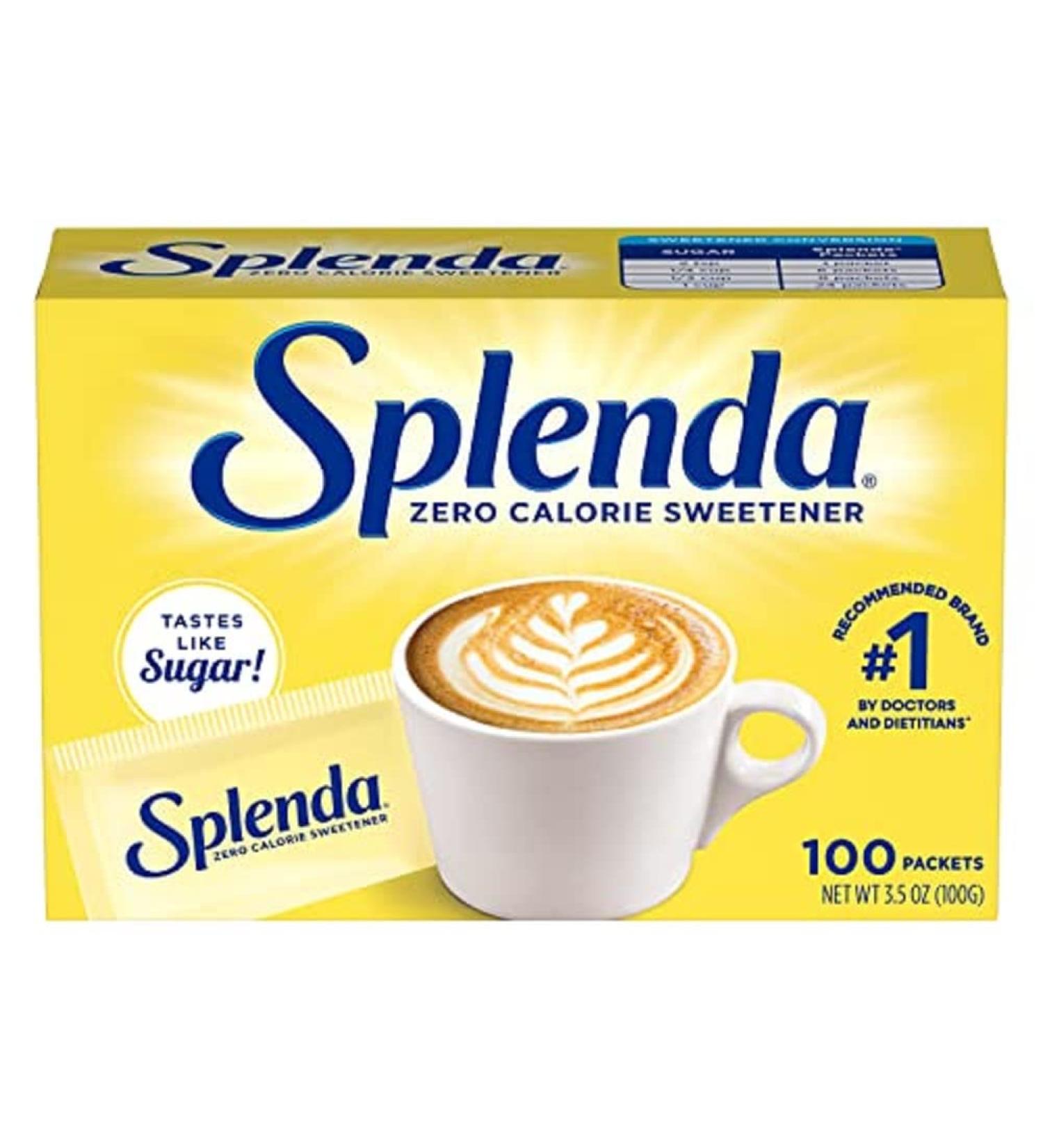 SPLENDA No Calorie Sweetener 100 Count Packets - 3.5 Ounce Single-Serve Packets - Buy Online on GoSupps.com