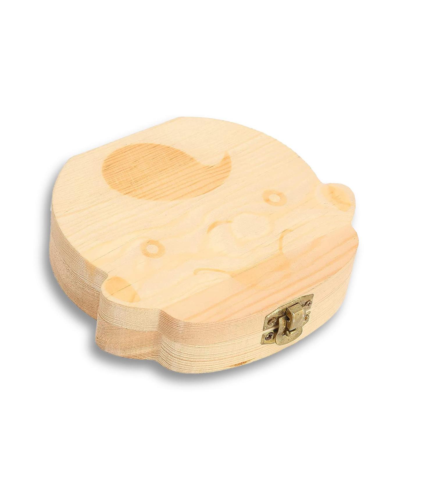 YLdamai Baby Teeth Box - Wooden Milk Tooth Keepsake Organizer for Kids - Buy Online on GoSupps.com