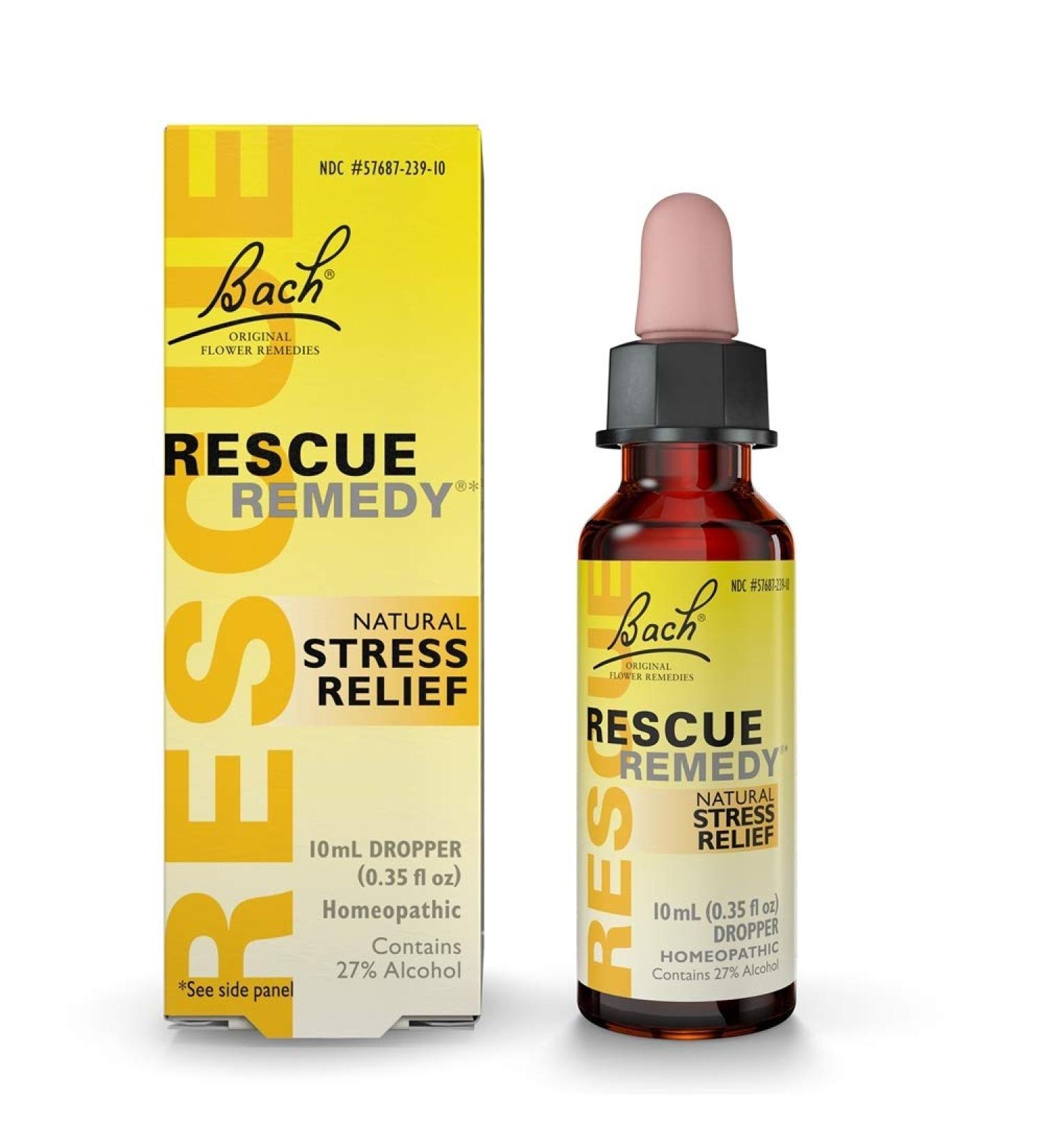 Bach Rescue Remedy 10ml - Natural Stress Relief Formula - Buy Online on GoSupps.com