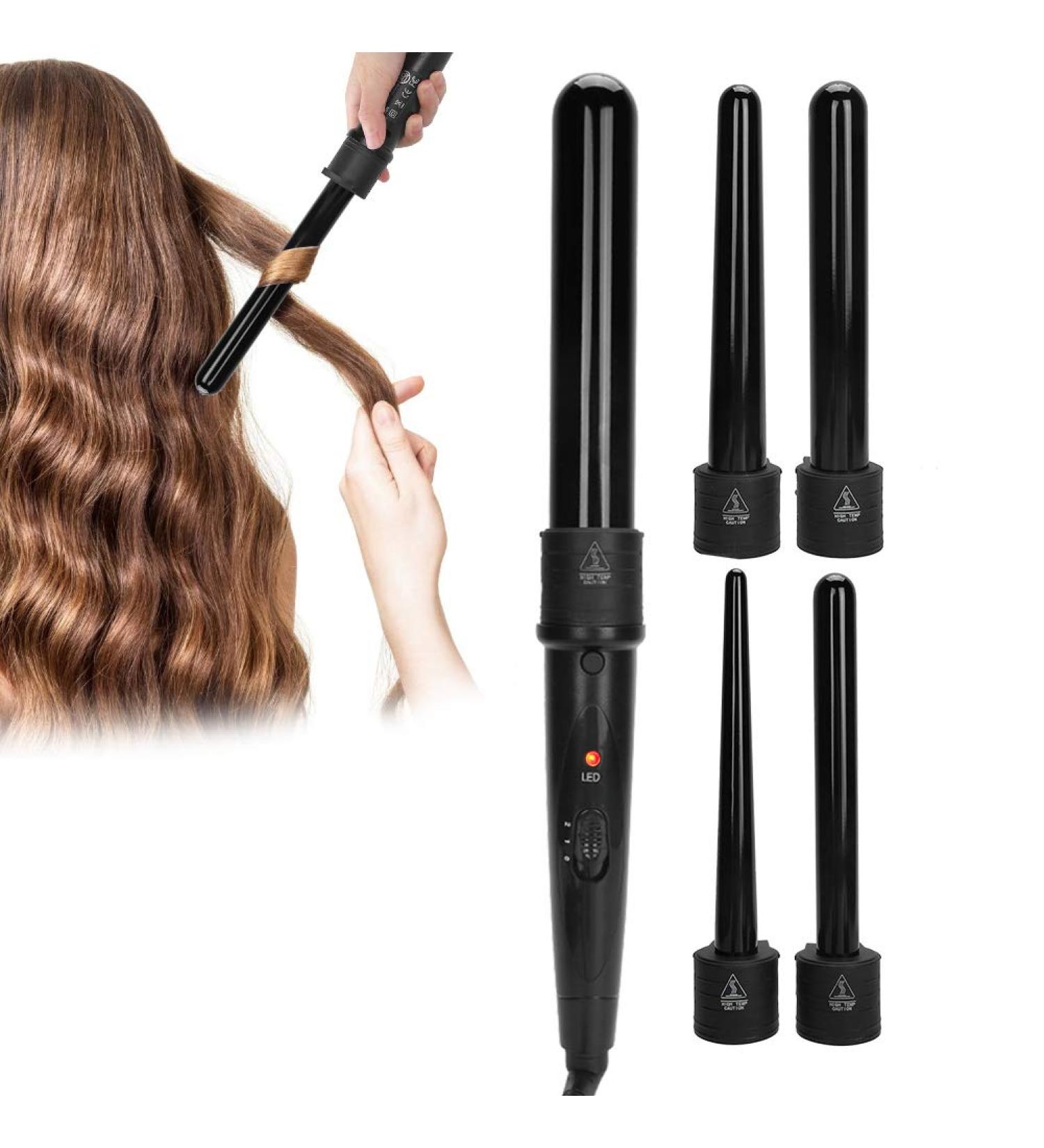 5 in 1 Curling Iron Curling Iron Wand Set Led Adjustable Temperature Hair Styling Curling Iron 5 Curling Irons of Different Sizes to Create Different Hairstyles 110 240V(US) - Buy Online on GoSupps.com