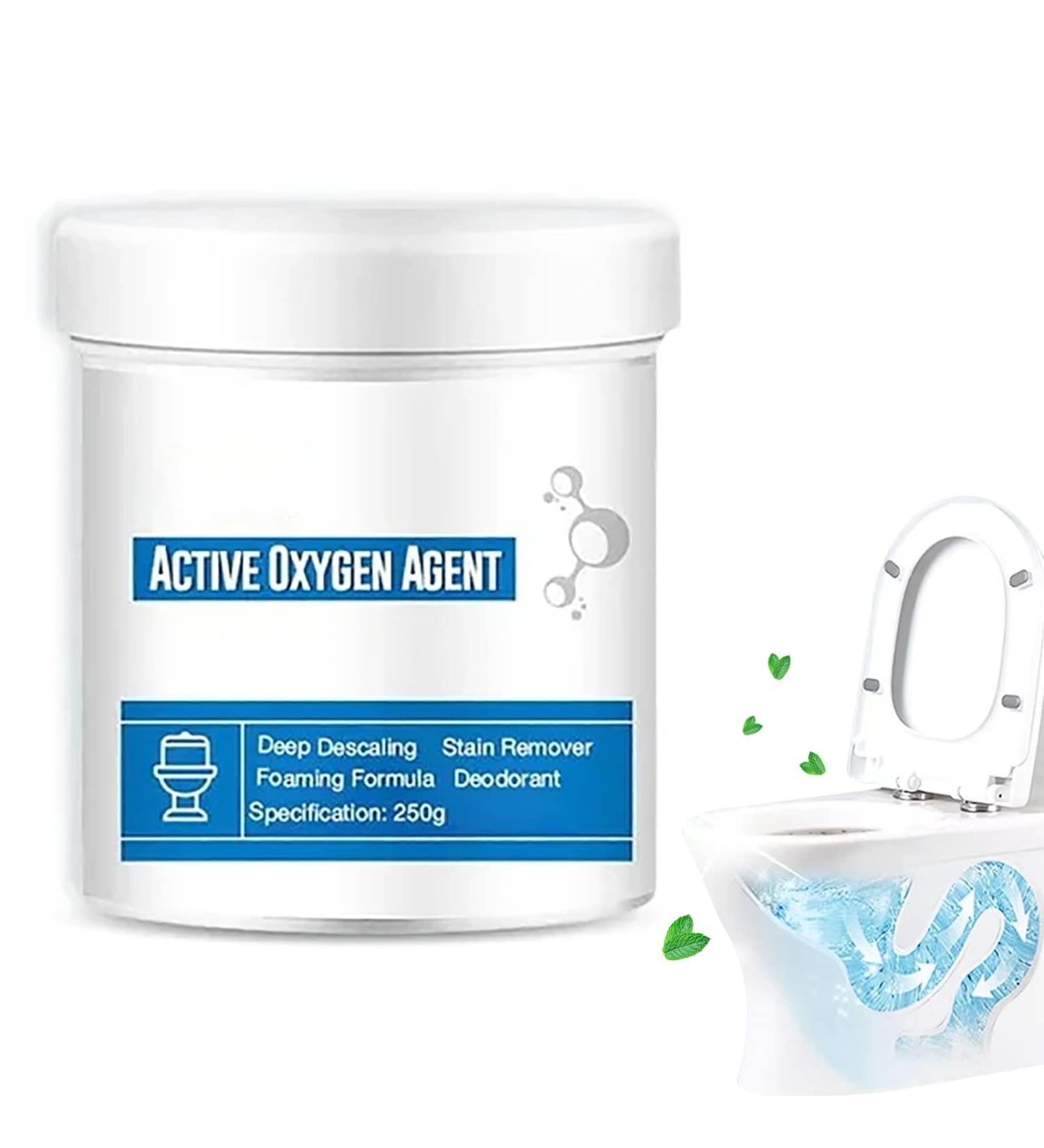 Toilet Active Oxygen Agent All Purpose Deep Descaling Cleaning Powder Deodorization and Fragrance Retention Cleaner Active Oxygen Decomposition Urine Stains Toilet Cleaning Supplies (250g) - Buy Online on GoSupps.com