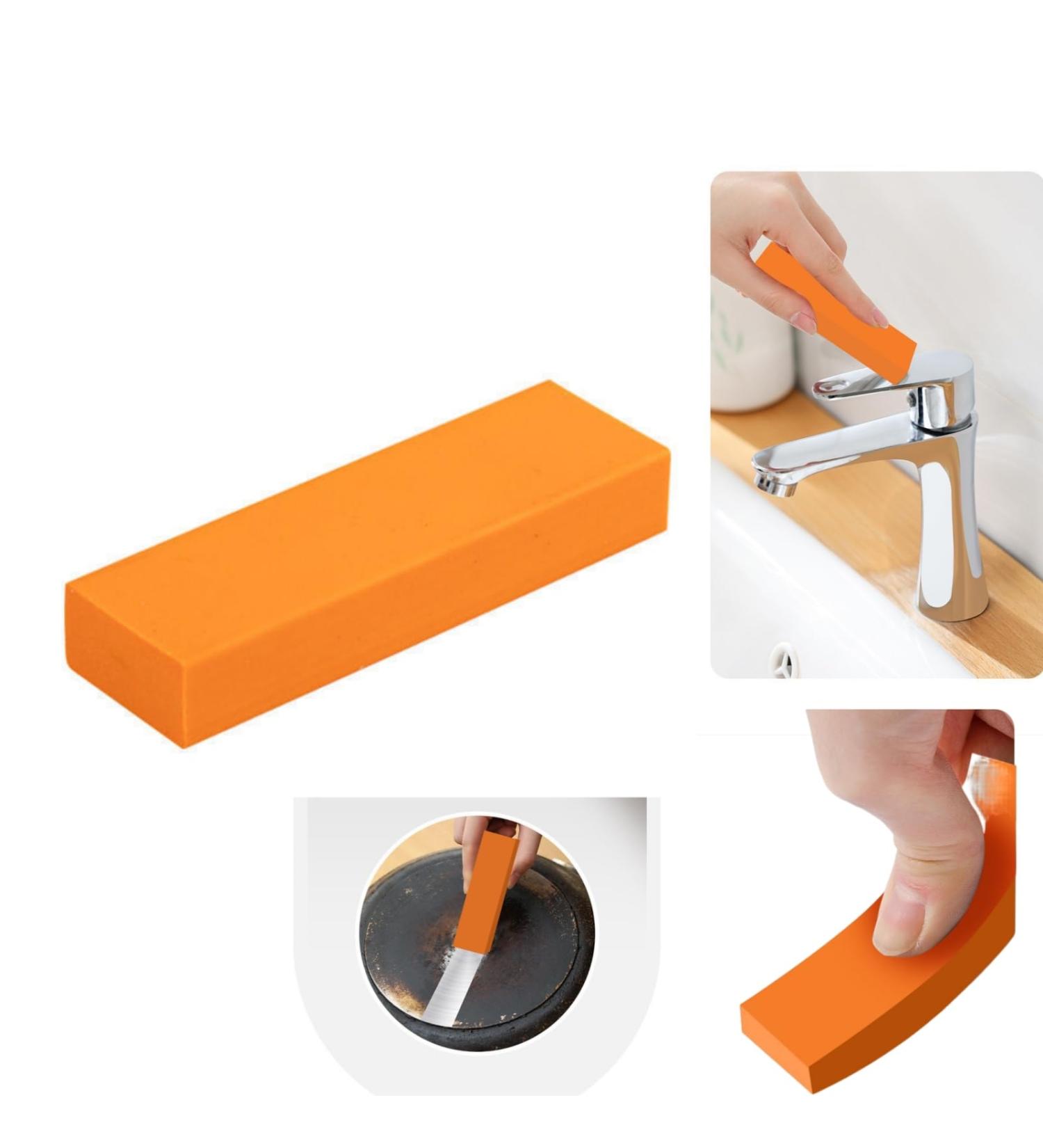 Powerful Limescale Rust Eraser - Stainless Steel Cleaning Artifact for Kitchen & Bathroom Surfaces - Yellow - Buy Online on GoSupps.com