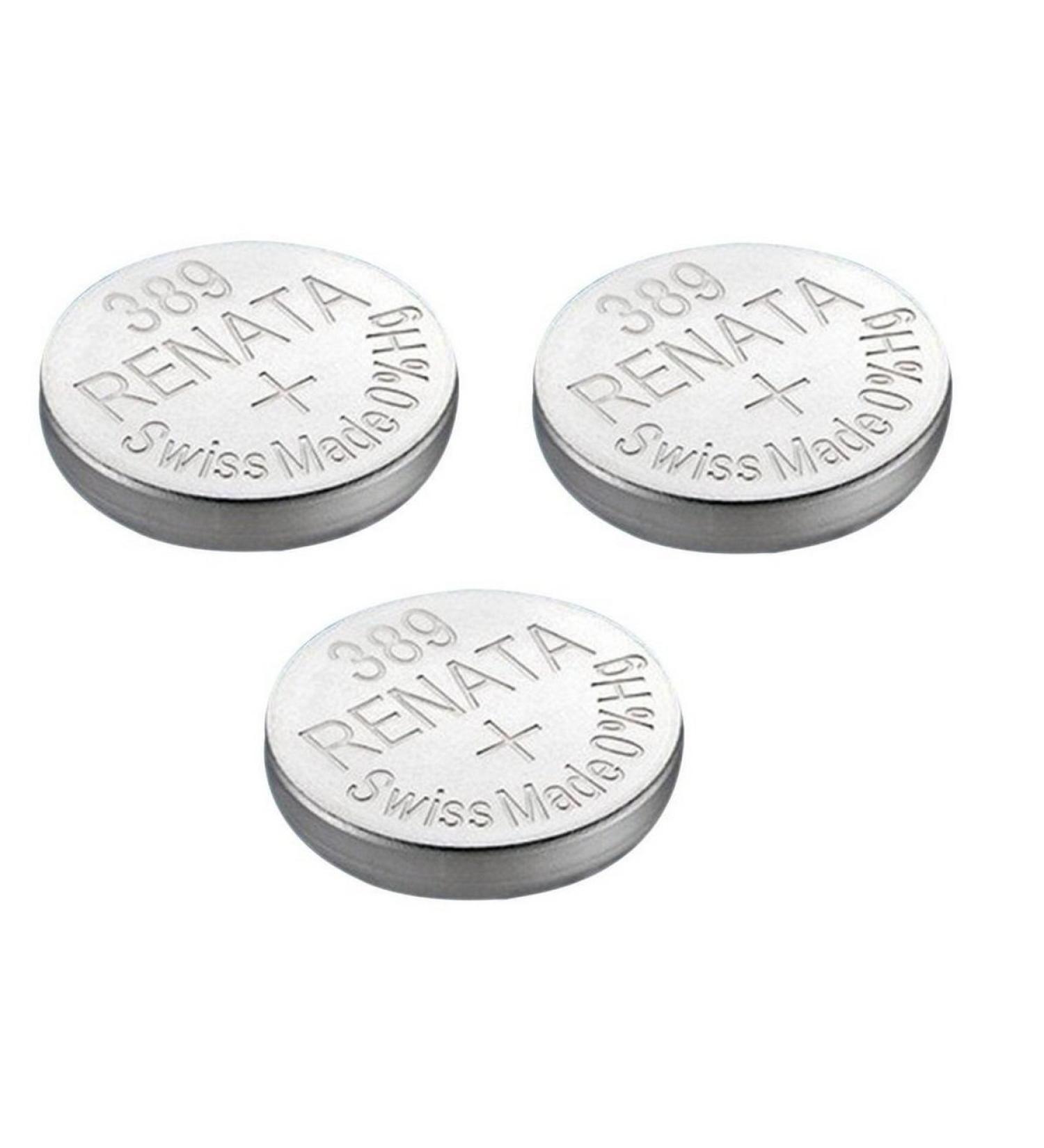 Renata Watch Battery Swiss Made Renata 389 or SR1130SW Or AG10 1.5V (3 Batteries 389 or SR 1130 SW)